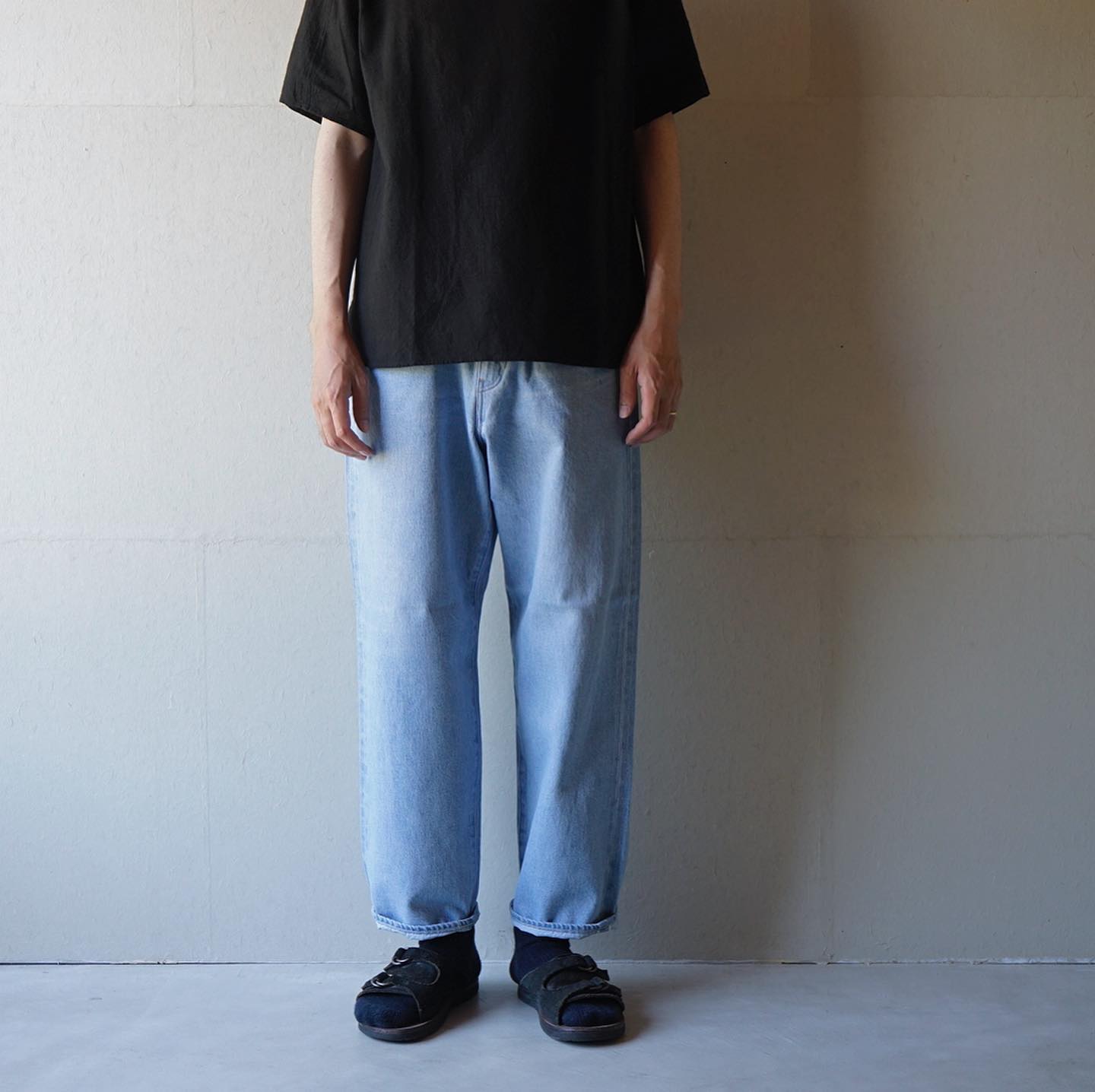 YAECA デニム ワイドストレート 13-13U color:L.BLUE size:29.30.31.32 
