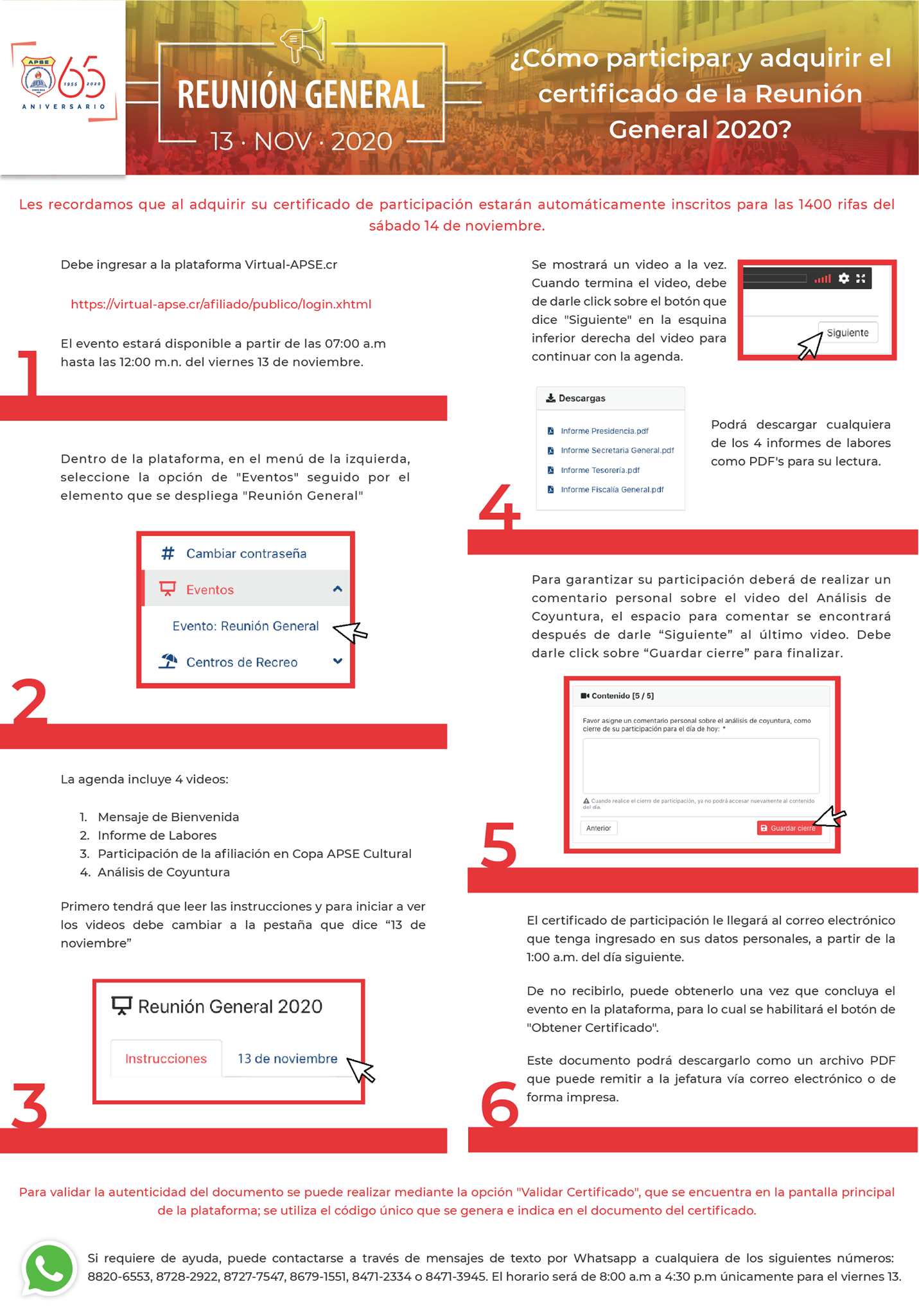 APSE - ¿CÓMO PARTICIPAR Y ADQUIRIR EL CERTIFICADO DE LA REUNIÓN GENERAL ...