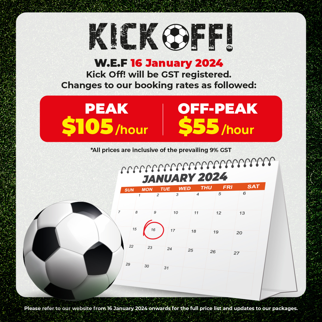 Kickoff.sg - Important Update: Starting January 16th, Kick Off! will be ...