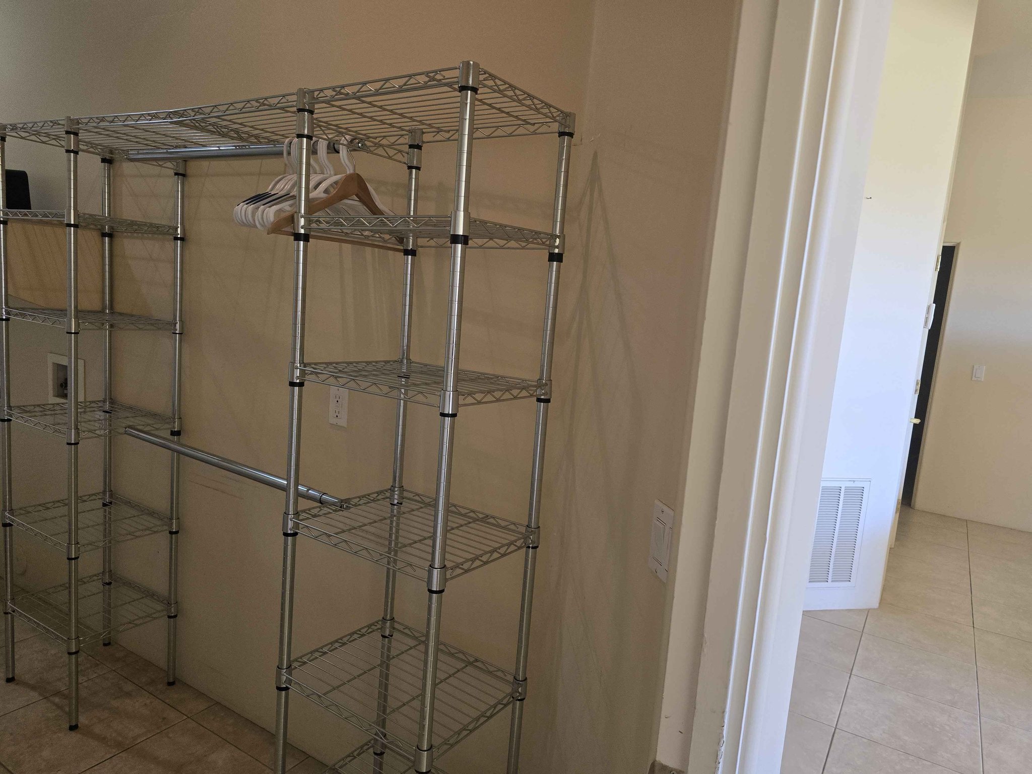 Chrome Wire Closet Organizer with Hanging Rods - Closet Organizers