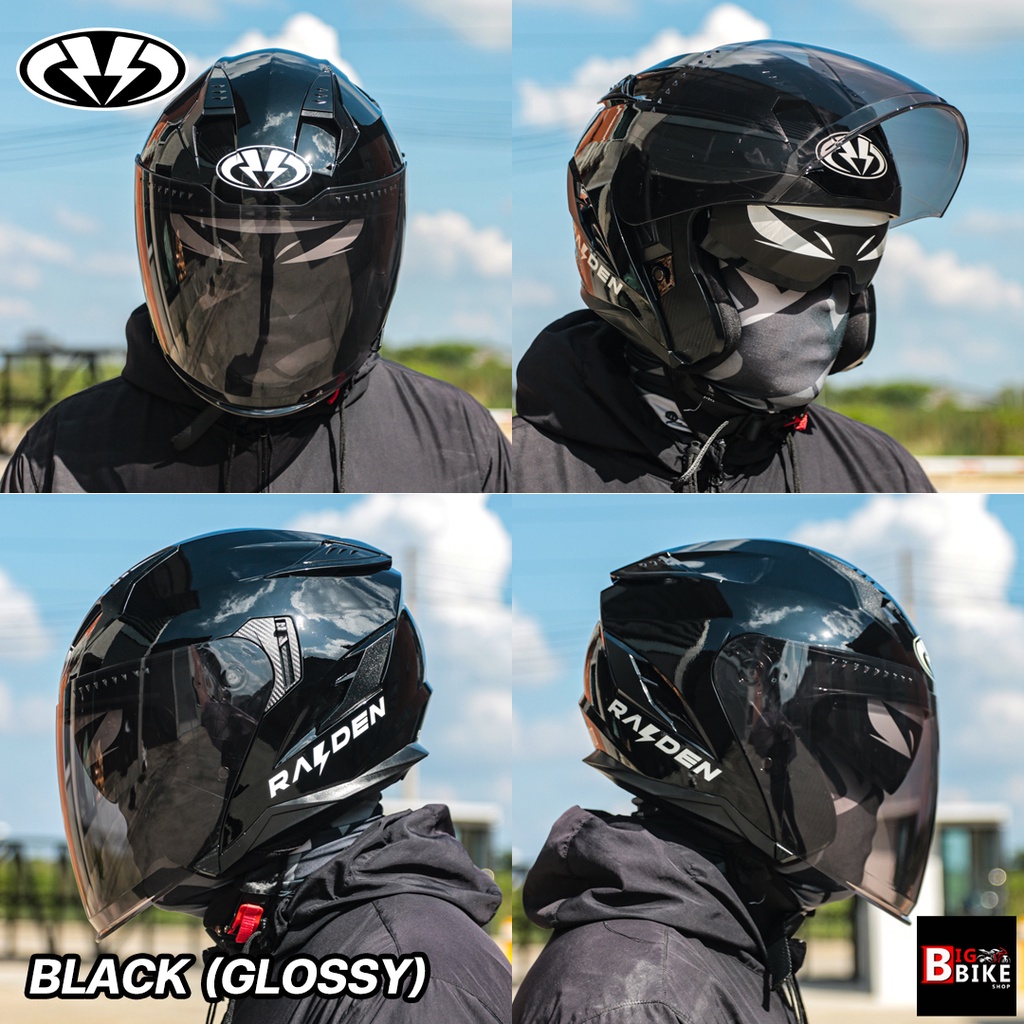 Bigbike Shop - New RAIDEN รุ่น DEFENCE OPEN FACE สีพื้น...