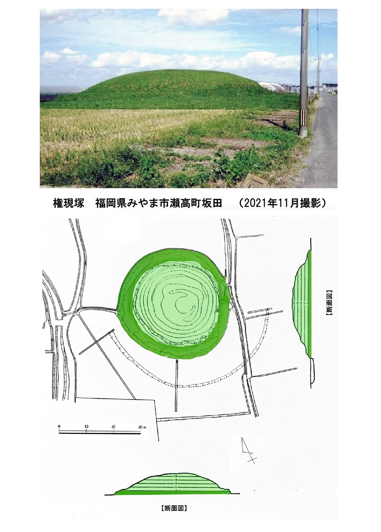 Norio - 【権現塚は築造当初は低い円形周溝墓であったか】（一部再掲） - 西暦 247年に卑彌呼の要請で武官（塞曹掾史）の張政が黃幢 ...