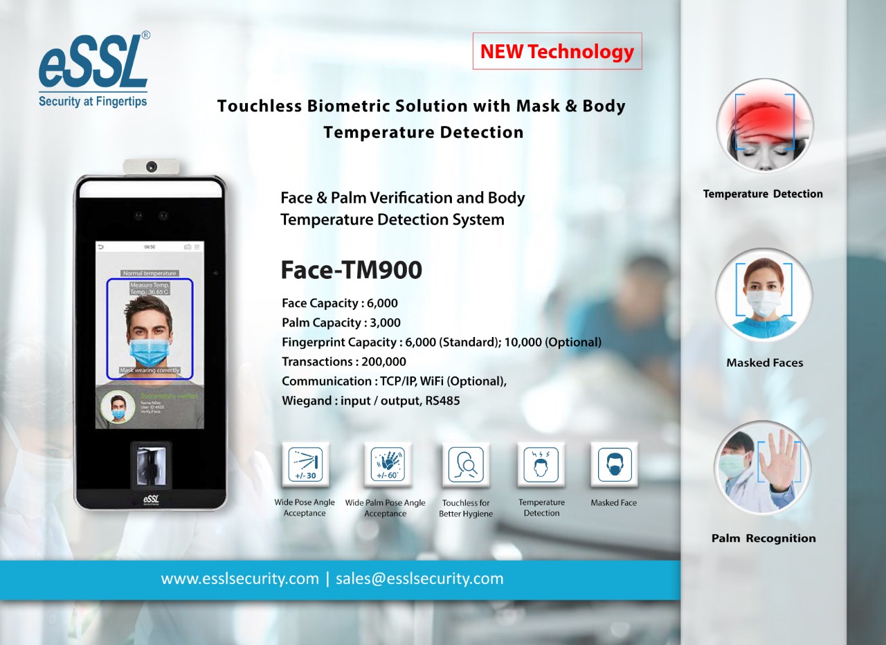 eSSL - With Body temperature detection, Face Mask detection, and ...