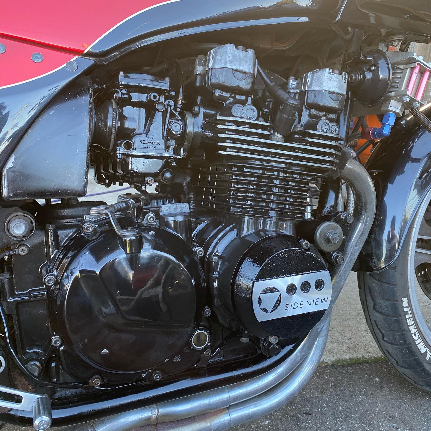 カワサキ GPZ400F フロントフォークO/H バックステップ取り付け 