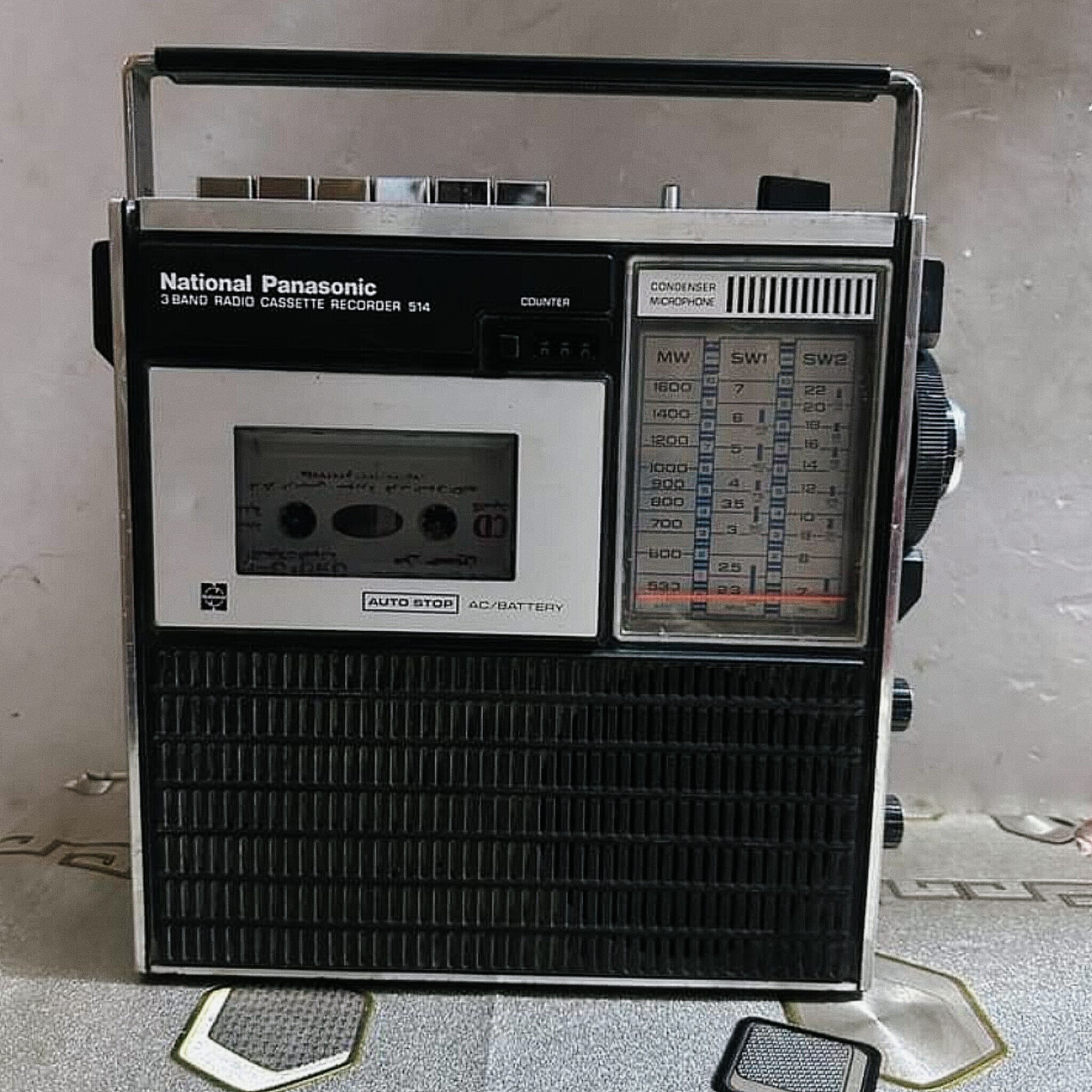 National Panasonic 3 Band Radio Cassette Recorder 514.