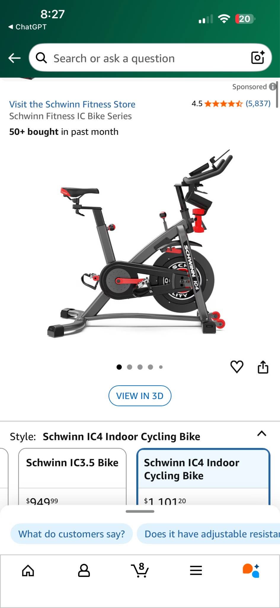 Schwinn IC4 Indoor Cycling Bike - Exercise Bikes - Mississauga, Ontario ...
