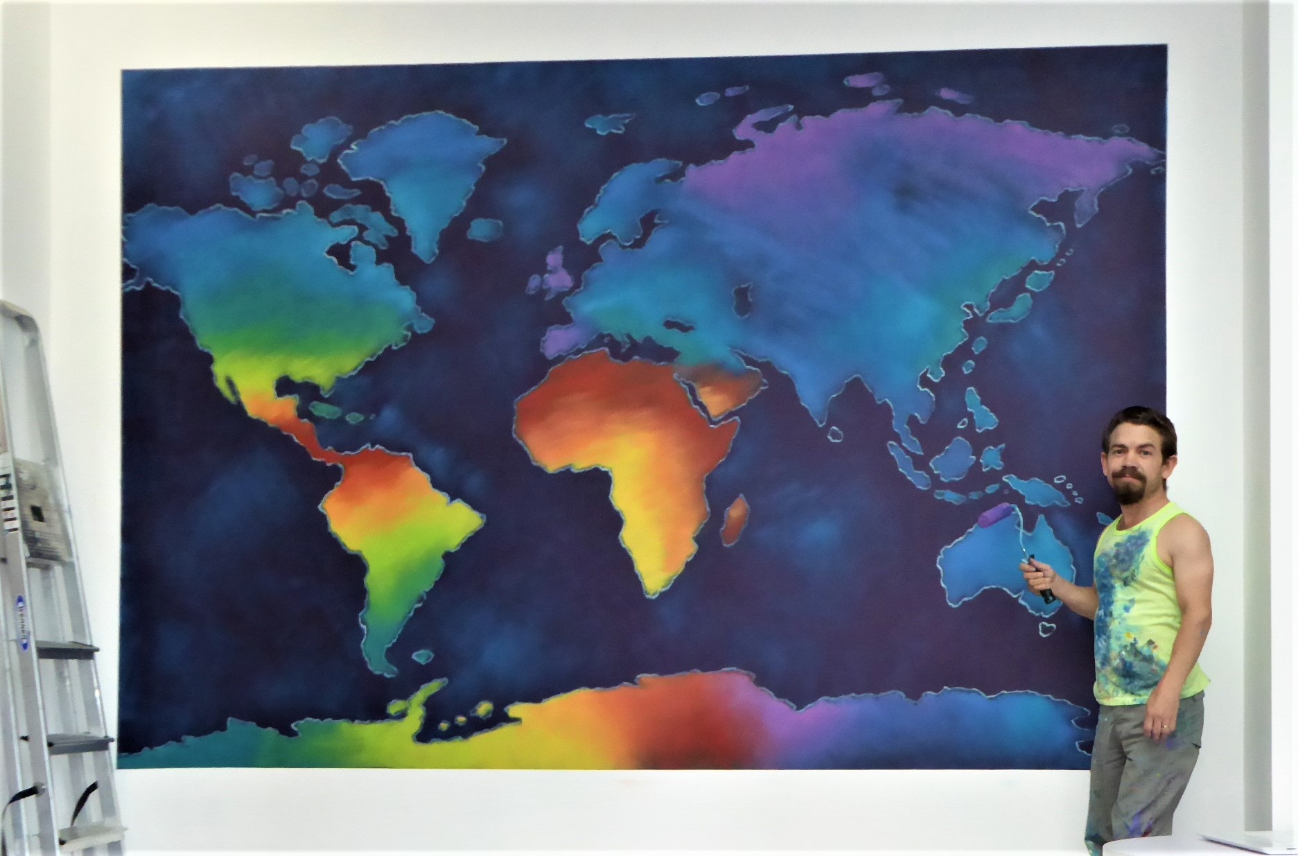 Murals by Rory - A Whole New World (map) with Laura Hopley... | Facebook