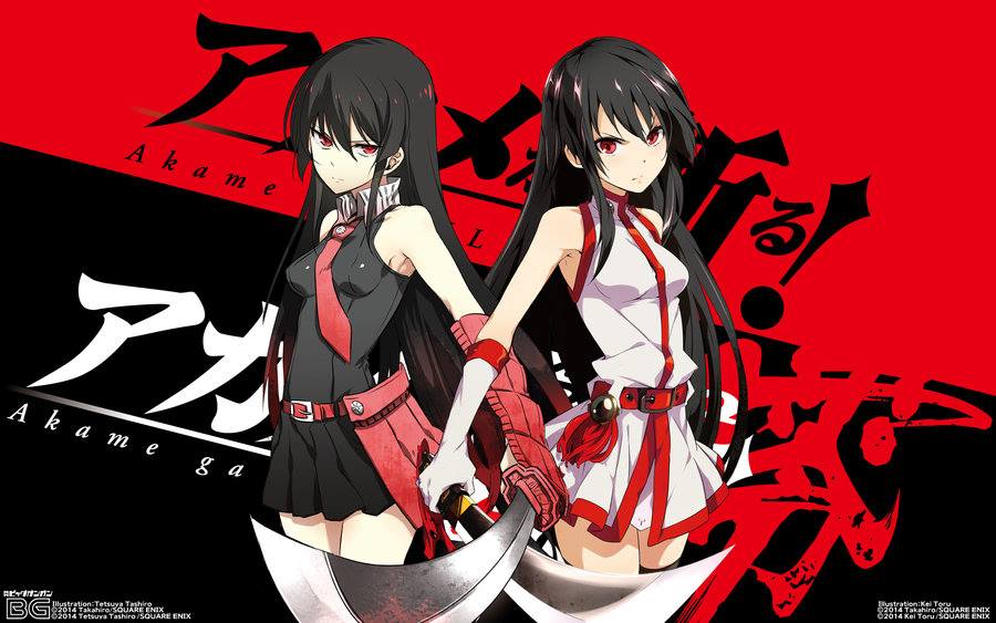 Akame - A character named Akame from both series Akame ga Kill