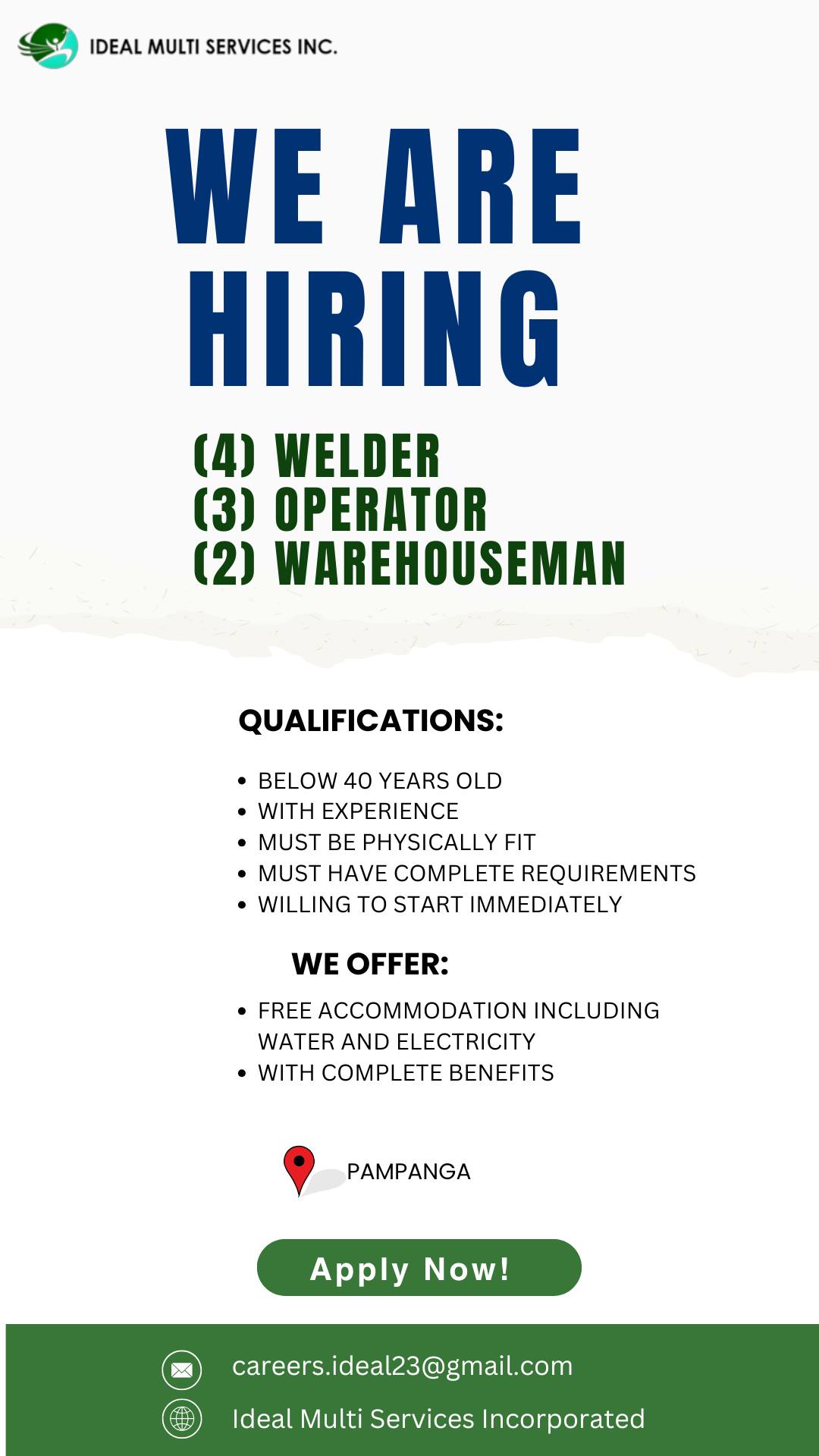 WAREHOUSE & UTILITY JOB HIRING 2024! | **URGENT HIRING!! (STAY IN)**