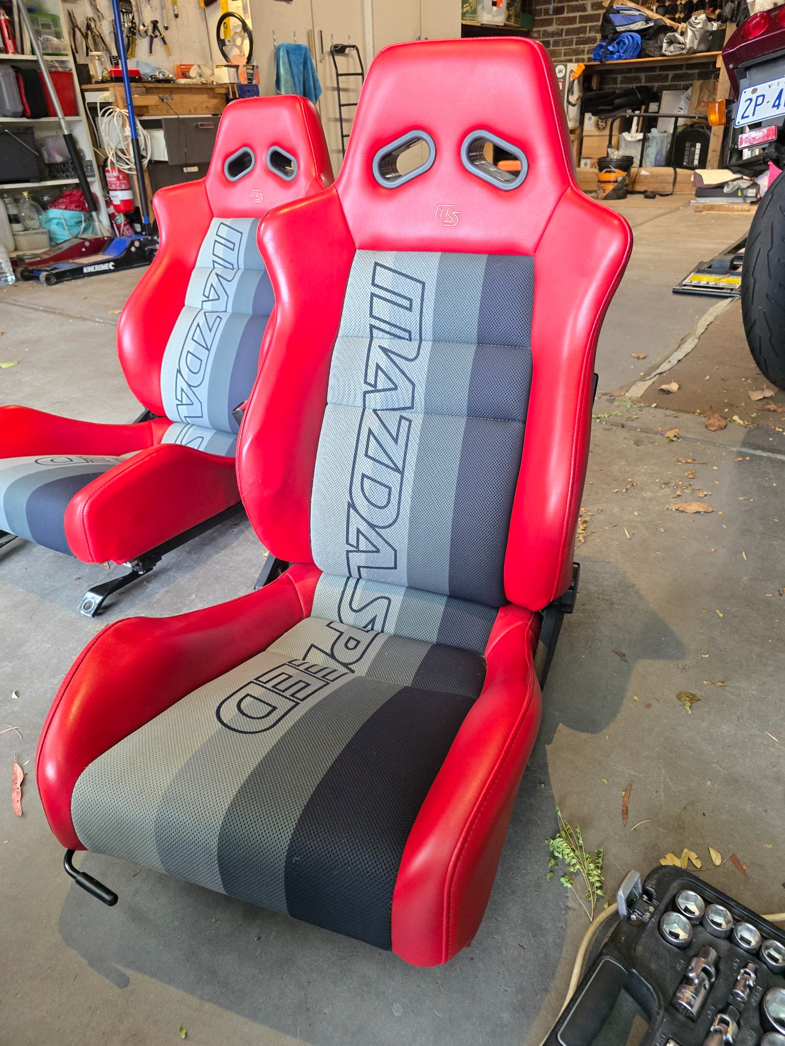 Mazdaspeed Type F Seats w/ RX7 FD Seat Rails - Car Interior Parts ...