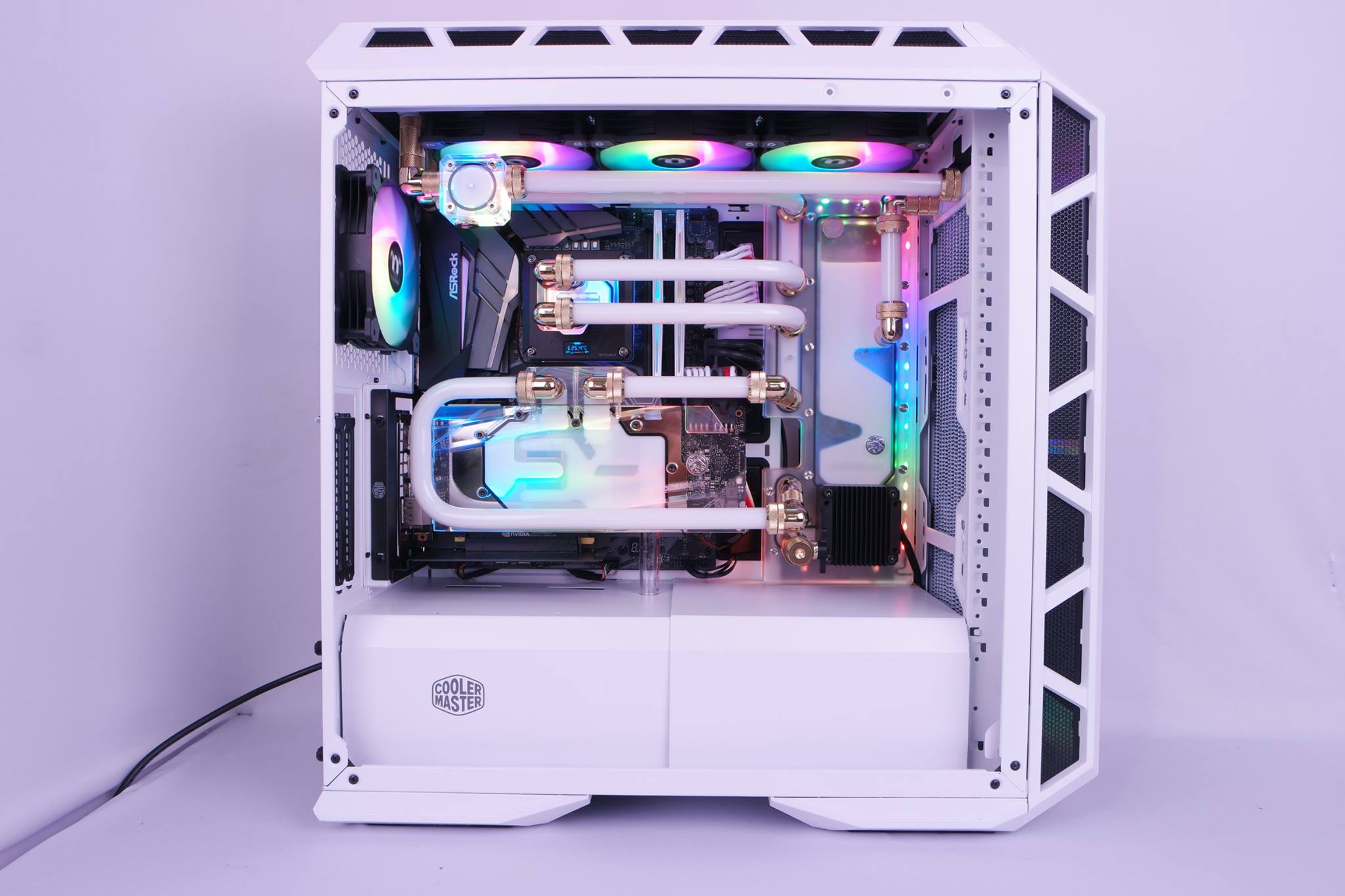 쿨러마스터 MasterCase H500P 강화유리 화이트 i9 9900K + ASROCK Z390 