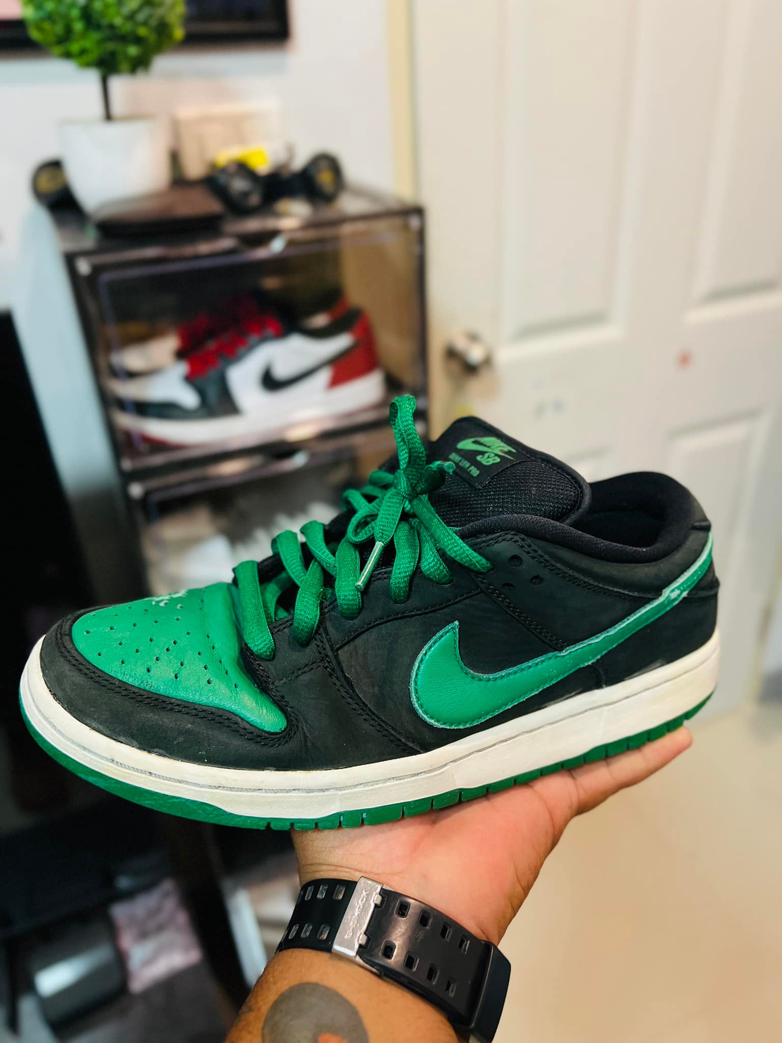 【27.5cm】NIKE AIR JORDAN 1 NOT FOR RESALE Nike SB Dunk Low Pro J Pack Pine Green Mens“ 💚🖤 ค่าตัว 1,790 บาท