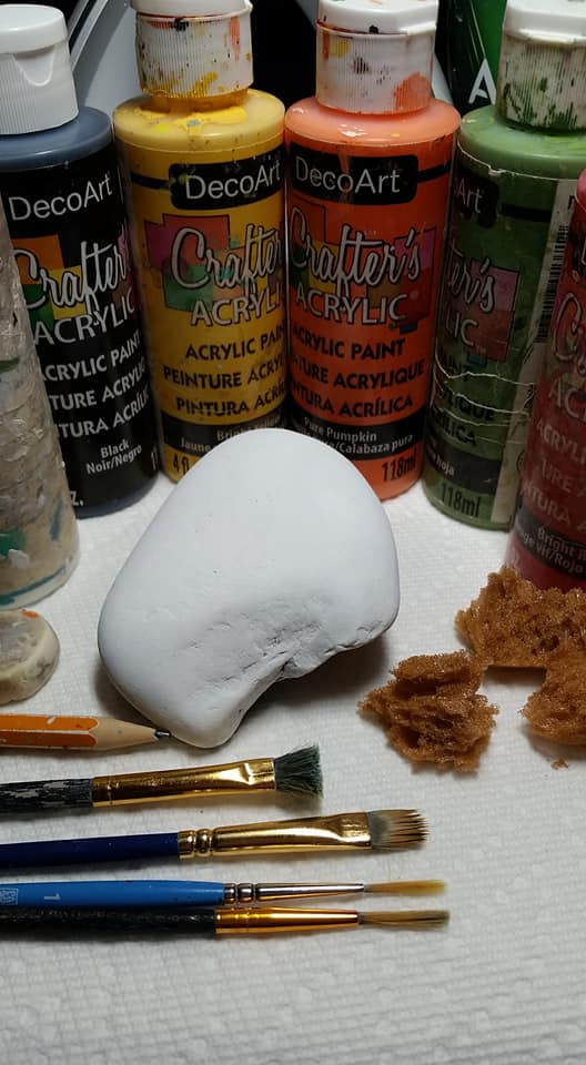 Rocan - What you'll need. As usual I've base coated my rock white so ...