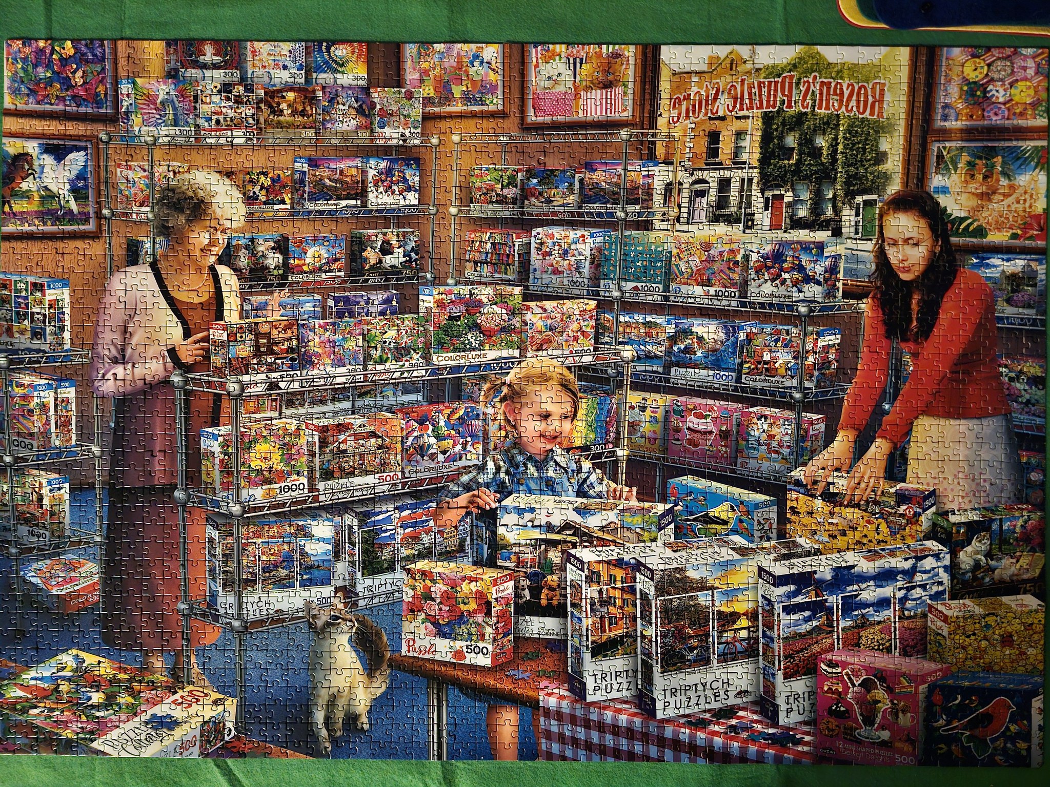 Finished 2000-piece Rosen's Puzzle Store puzzle by Cra-Z-Art/Kodak