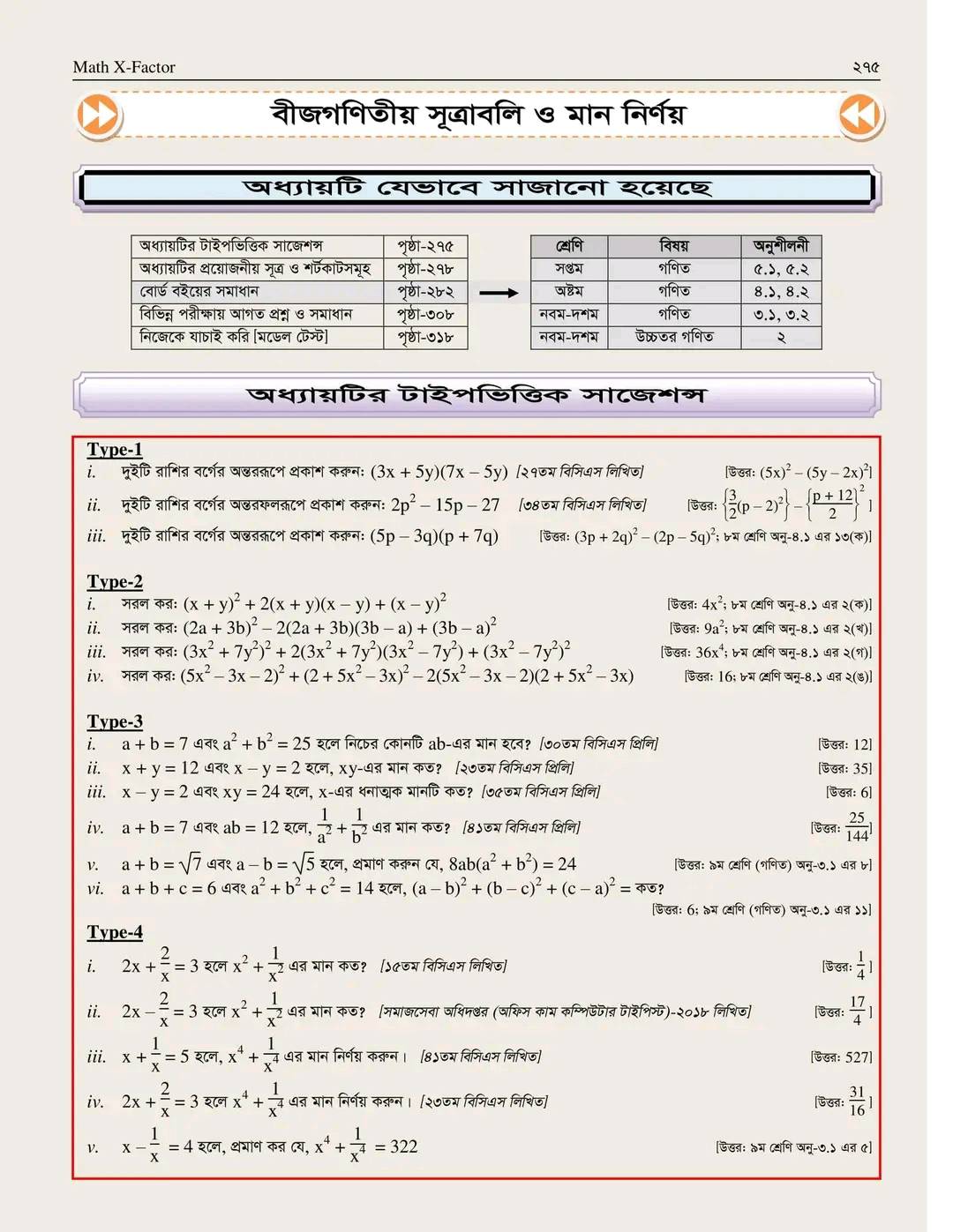 SSC MATH CAPTER 3 ER NOTE. - TARIK MATH BATCH