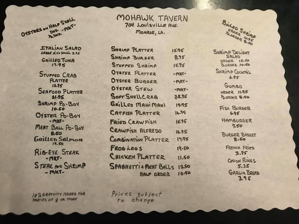 Mohawk - WE ARE OPEN FOR TOGO ORDERS ONLY SPECIALS through SATURDAY ...