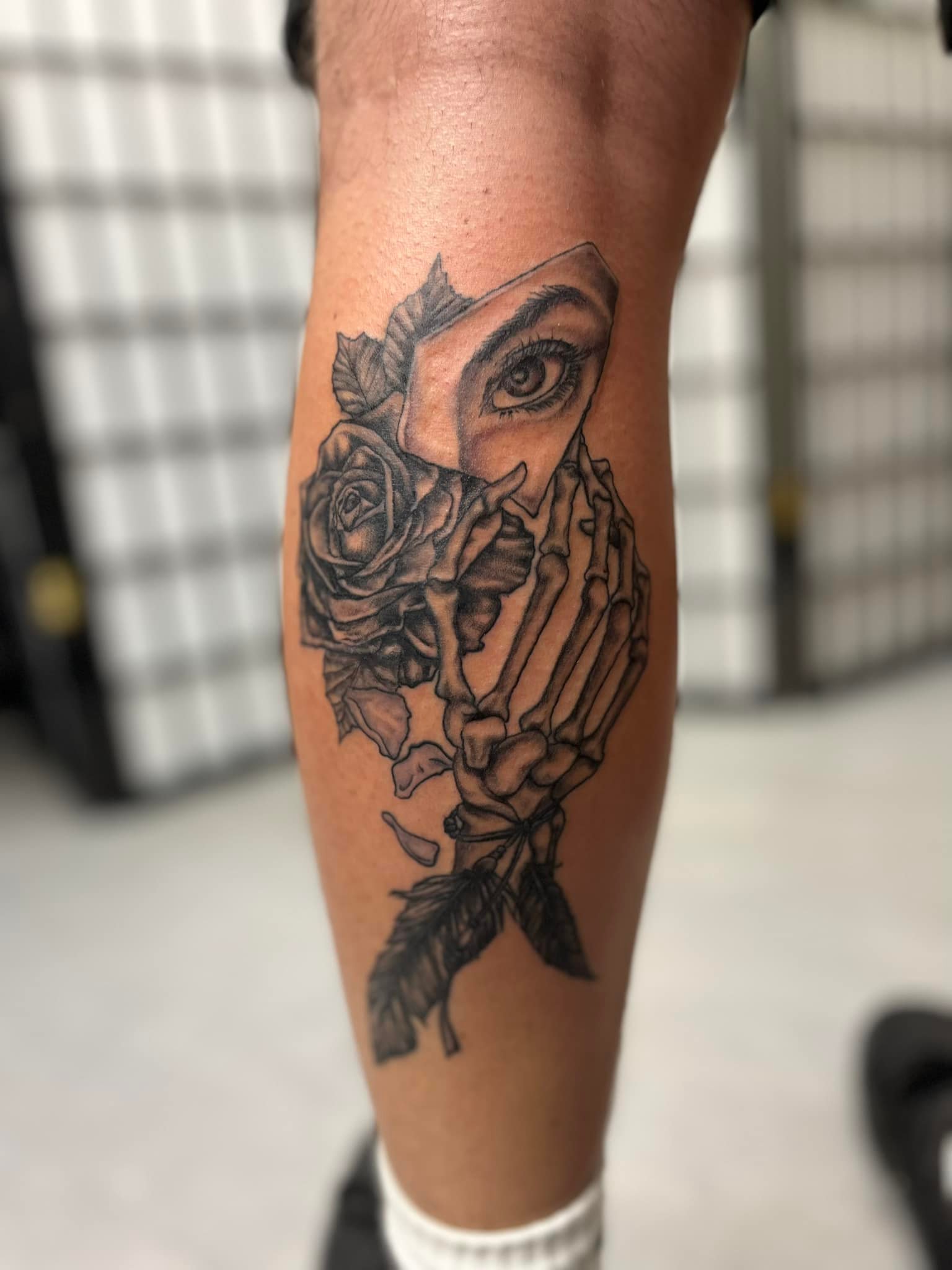 Newest leg piece🤙🏽 Hot rod tattoo martins ferry.