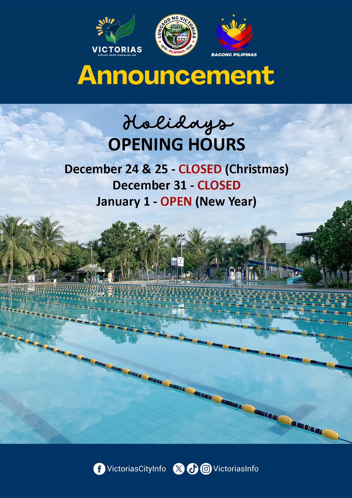 ANNOUNCEMENT. The... - Victorias City Information Office | Facebook