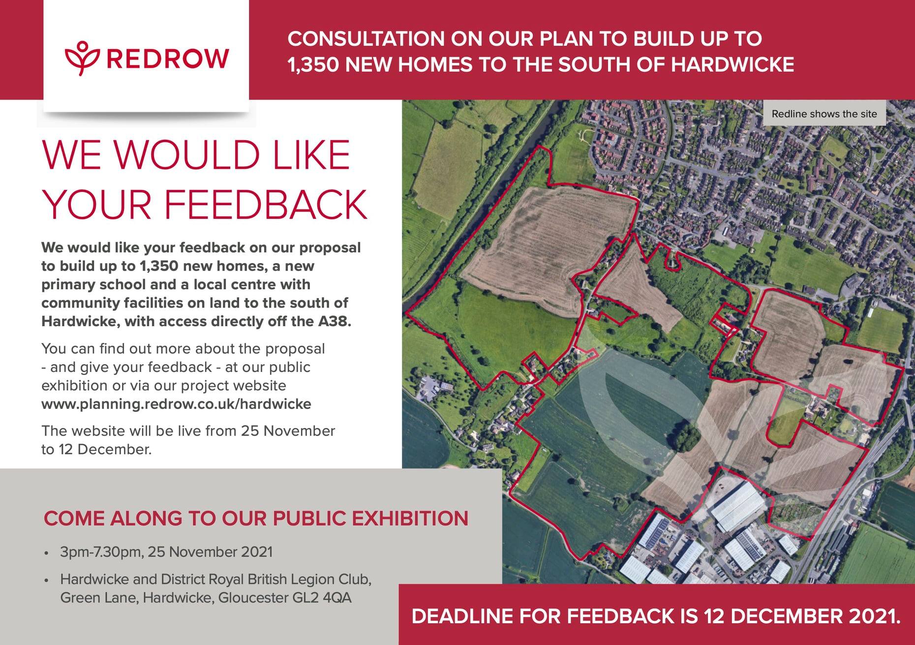 Hardwicke - The Redrow exhibition is today! Redrow is proposing to ...
