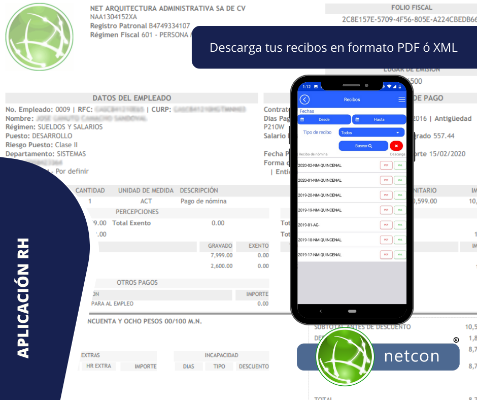 Netcon - Conoce de que manera funciona la Aplicación RH...
