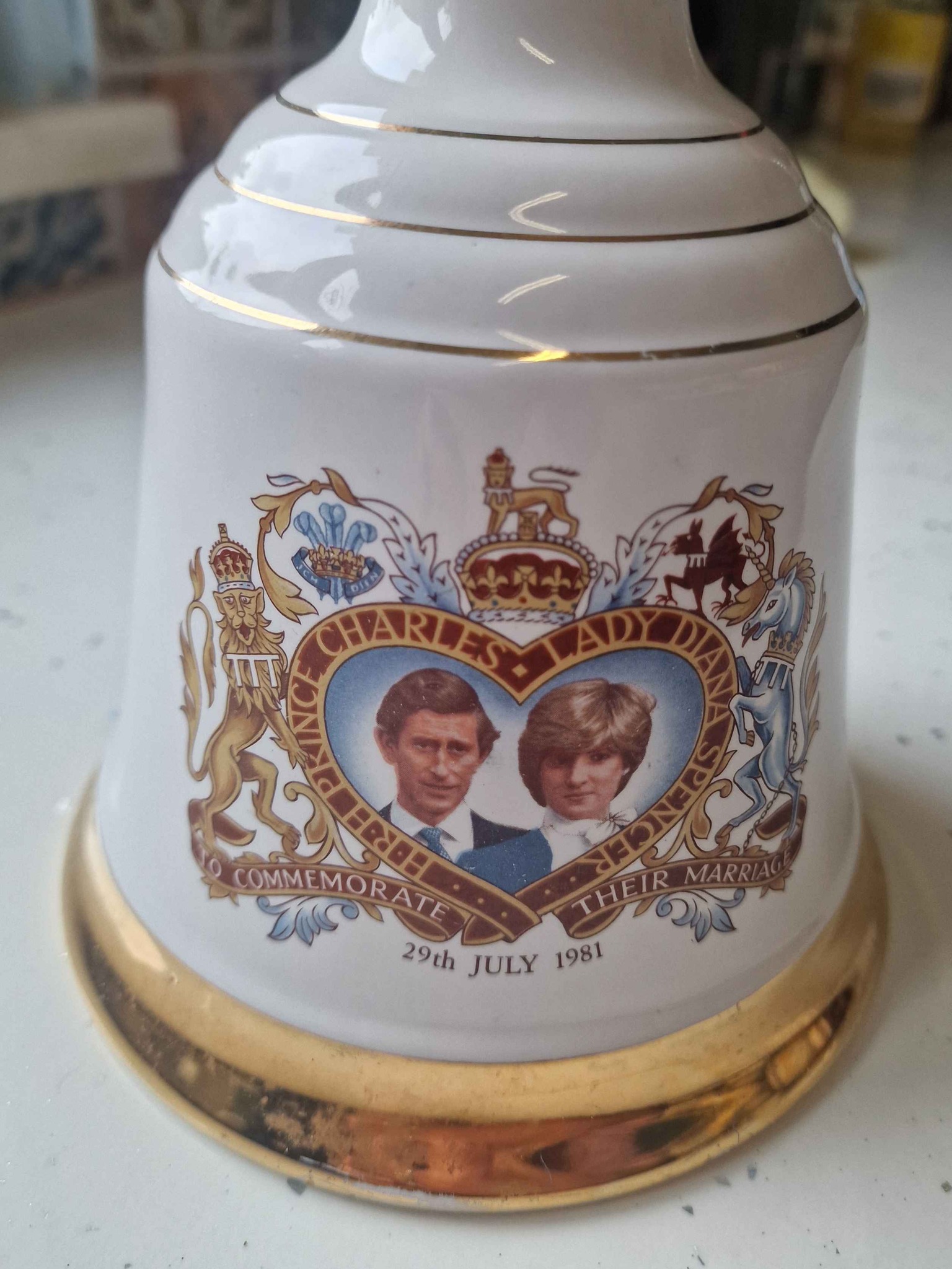 Bell's Whisky decanter to commemorate Charles and Diana's wedding 1981
