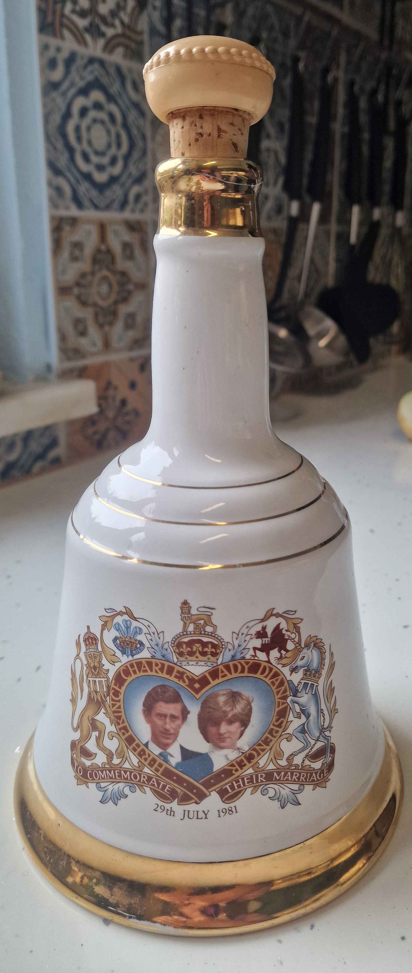 Bell's Whisky decanter to commemorate Charles and Diana's wedding 1981