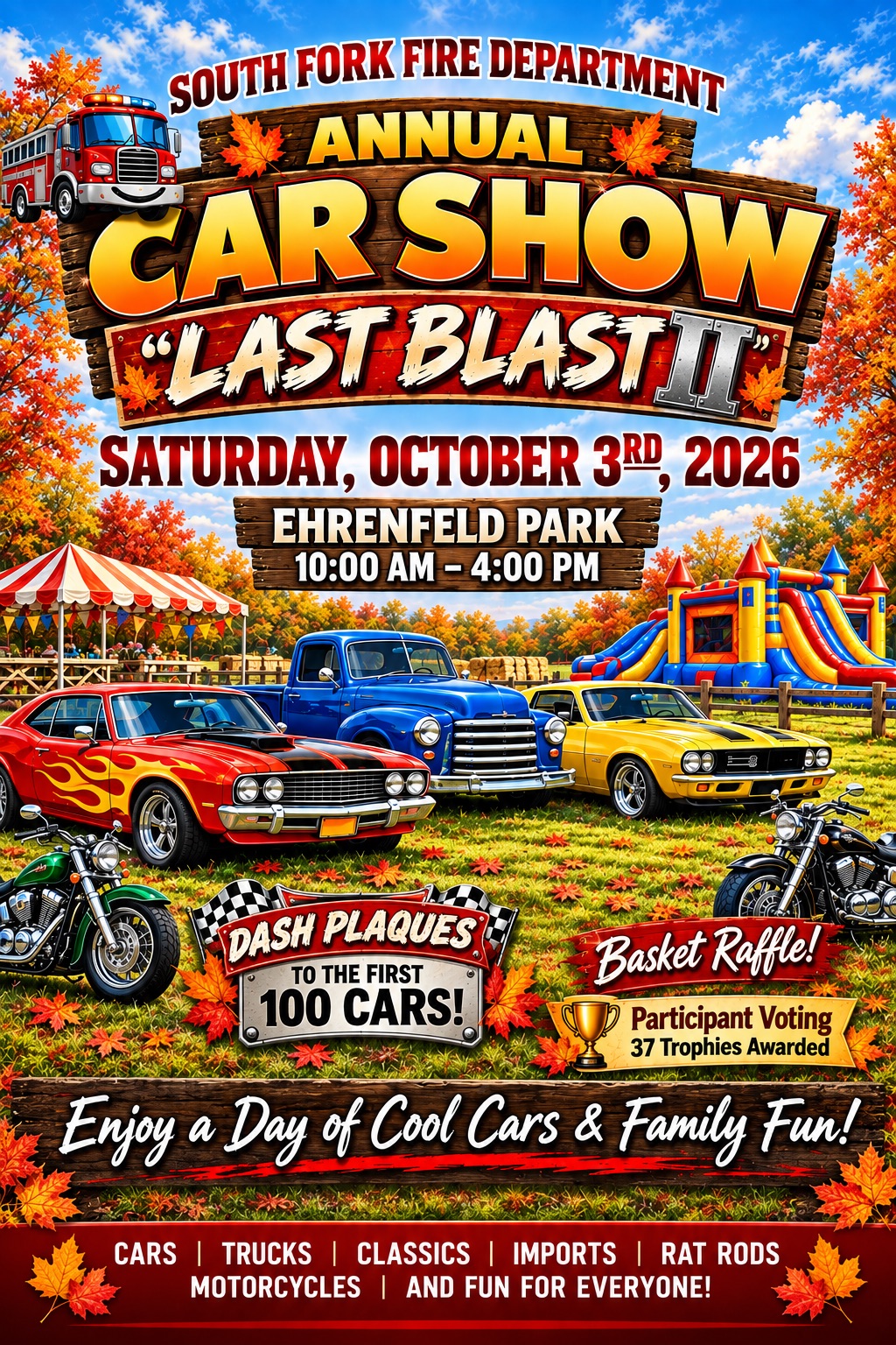 South Fork Fire Department Annual “Last Blast II” Car Show
