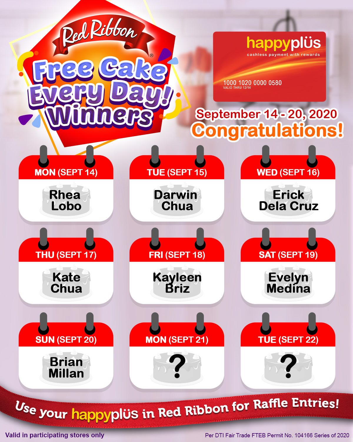 Congratulations to our 3rd batch of... - Red Ribbon Bakeshop