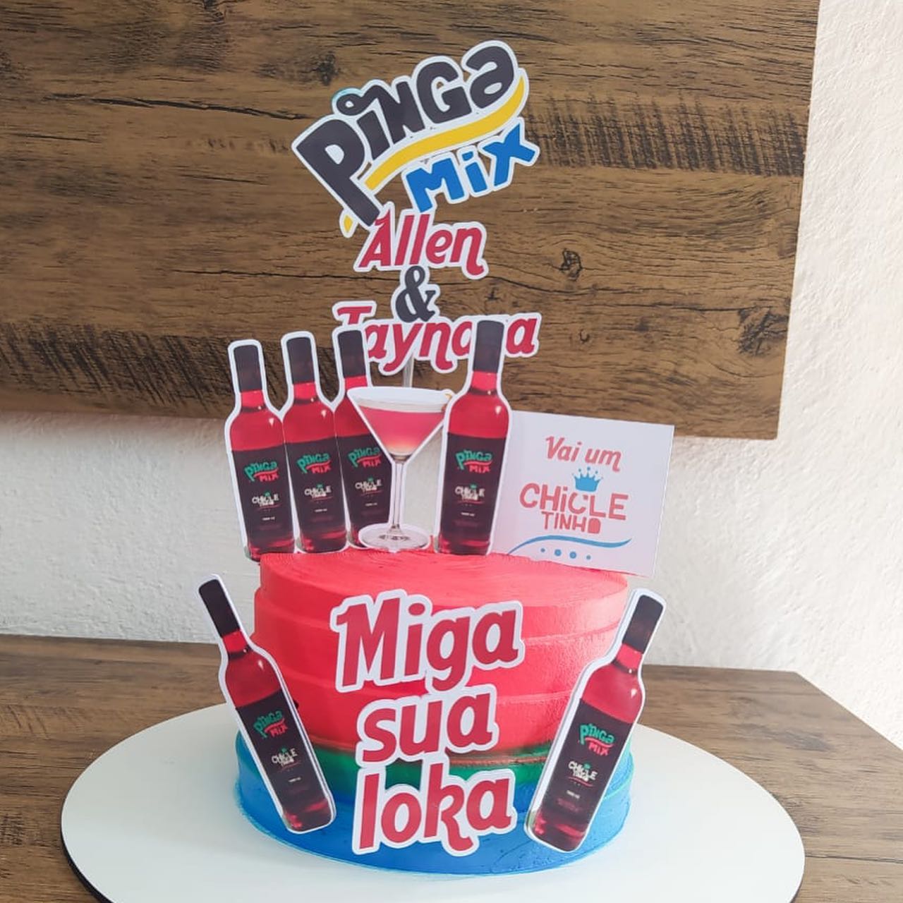 Topo de bolo tema Pinga Mix... - Lory Personalizados