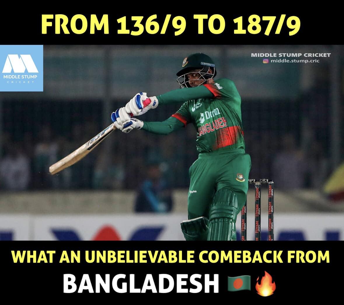 What a comeback from Bangladesh 🇧🇩🔥 - Middle Stump Cricket