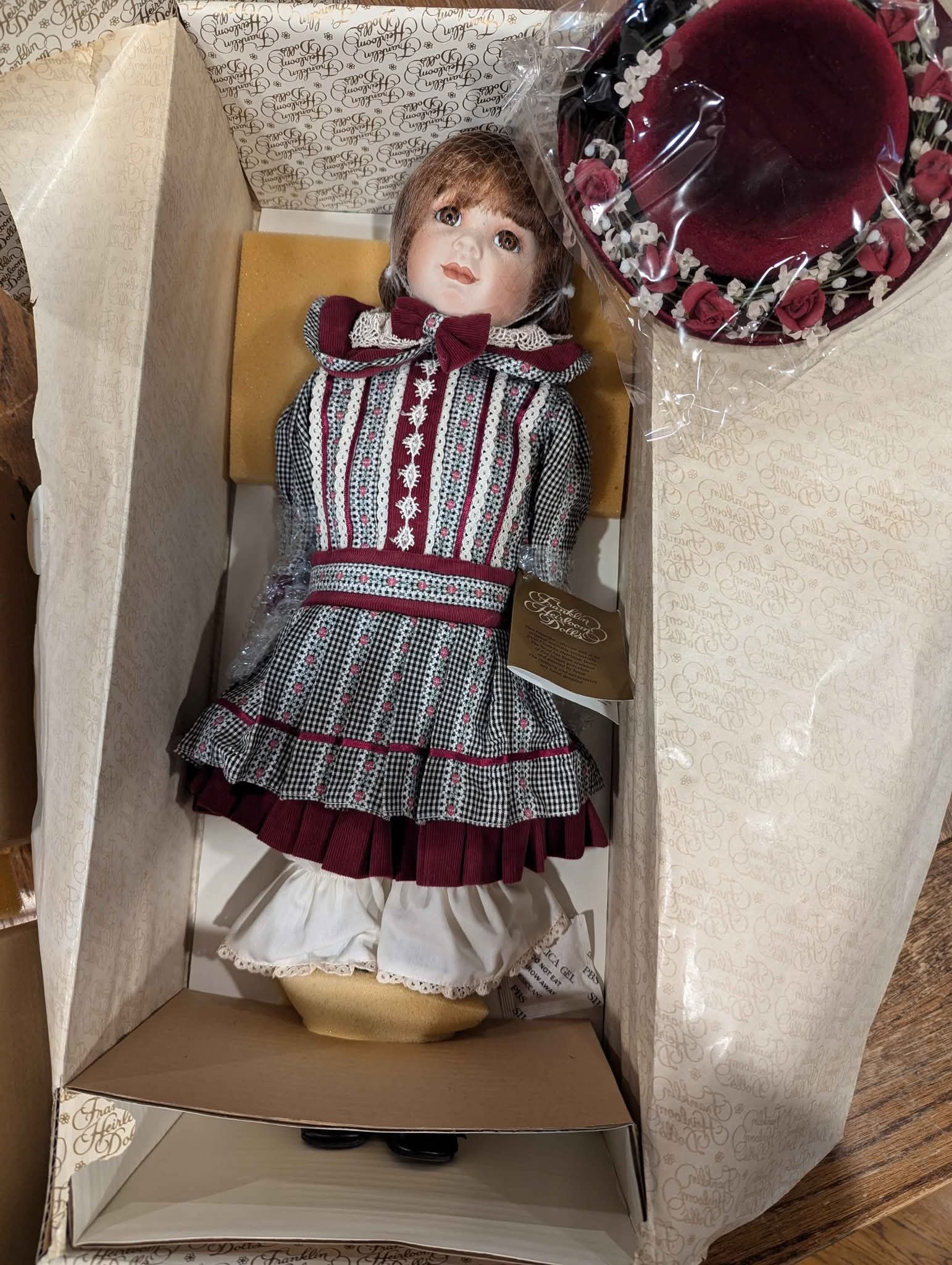 A limited edition 1995 Coca Cola Franklin Mint Heirloom Megan