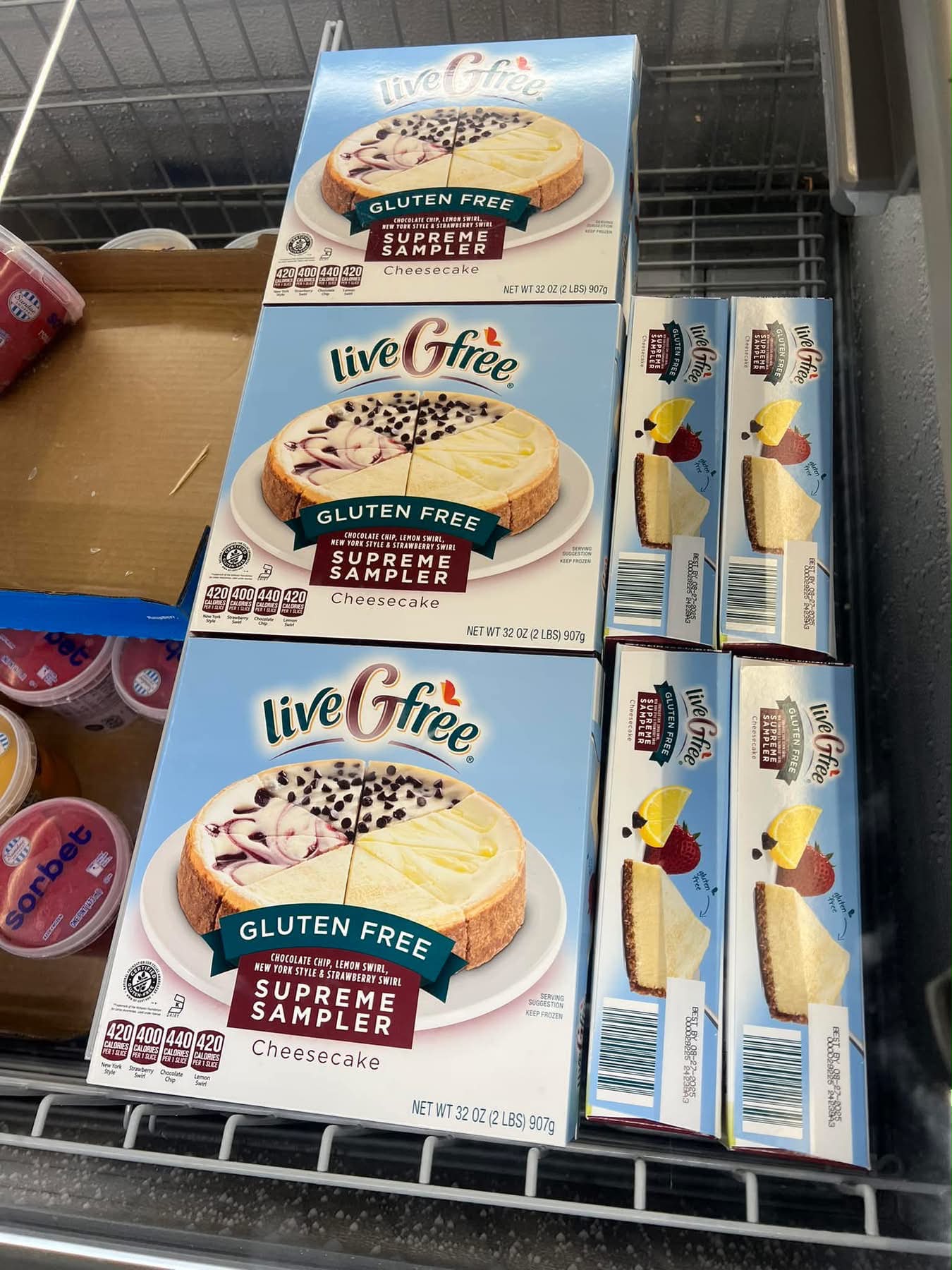 LiveGfree gluten free cheesecake sampler at Aldi