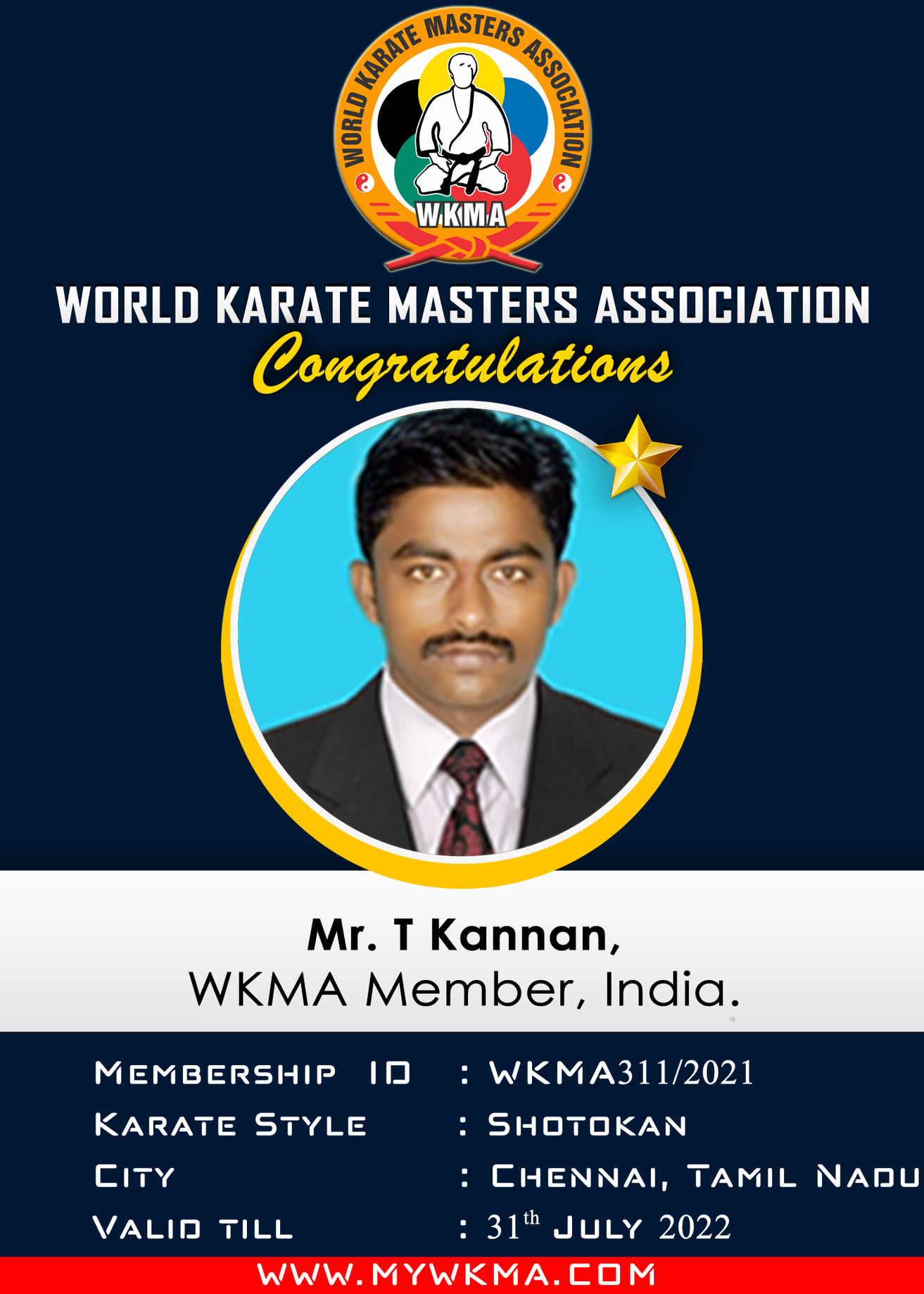 Congratulations Master... - World Karate Masters Association | Facebook
