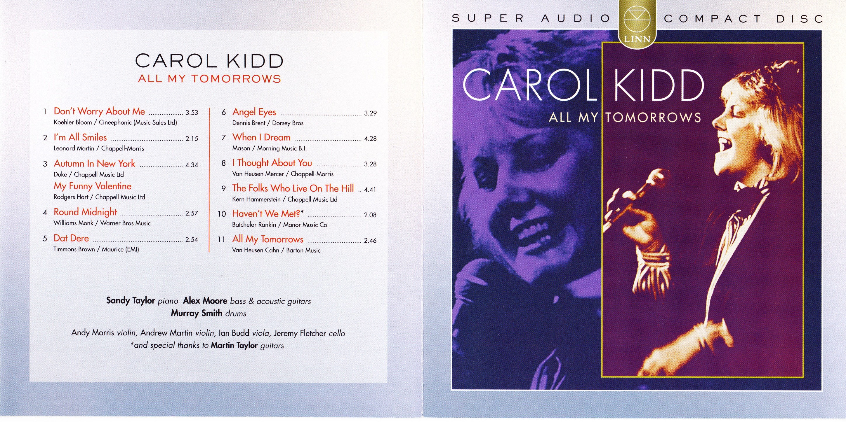 CAROL KIDD / LPレコード TOMORROW ALL MY