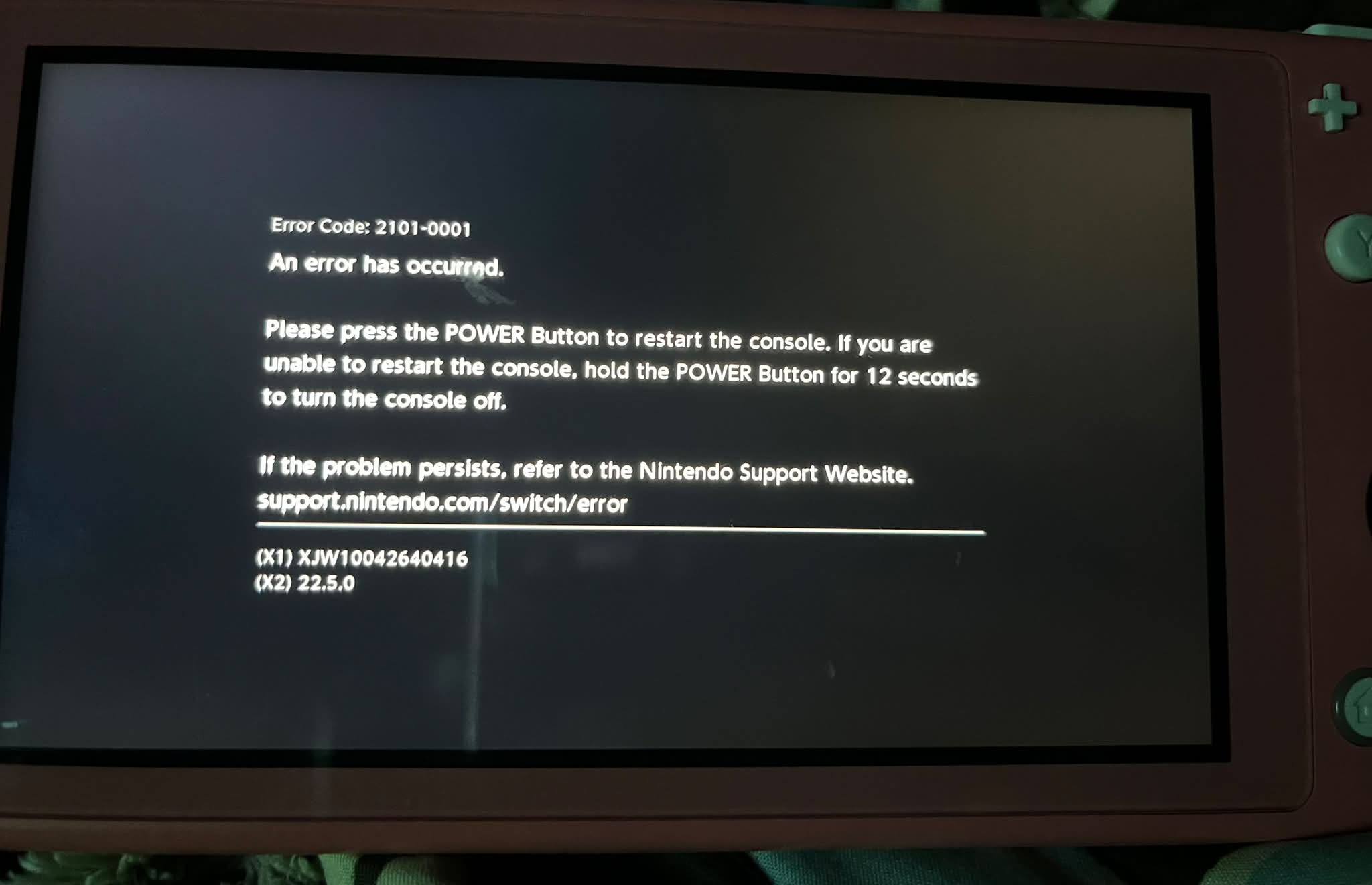 How to fix Nintendo Switch error code 2101-0001