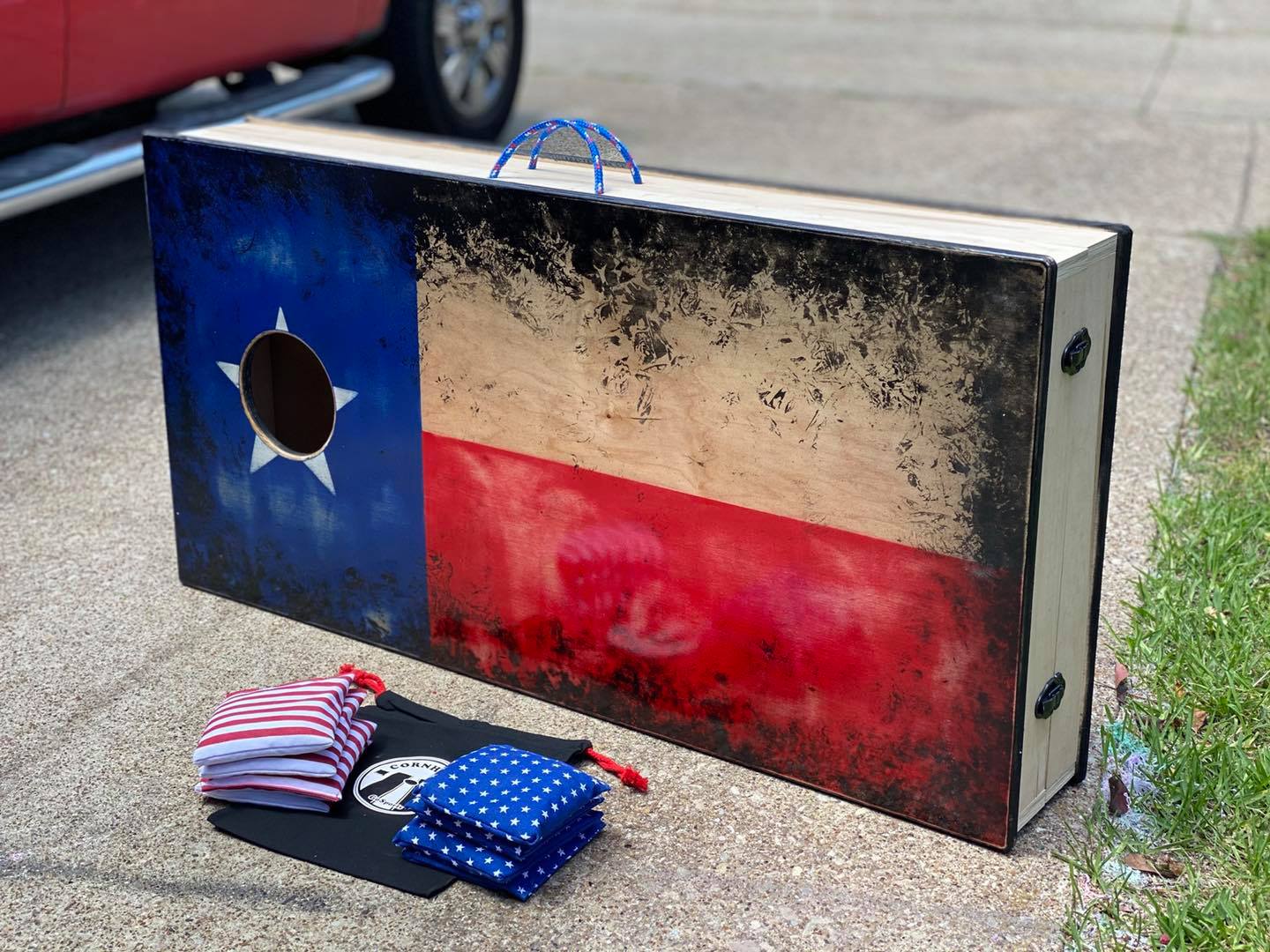 New style of corn hole boards 🔥 - Rough and Ready Flags | Facebook