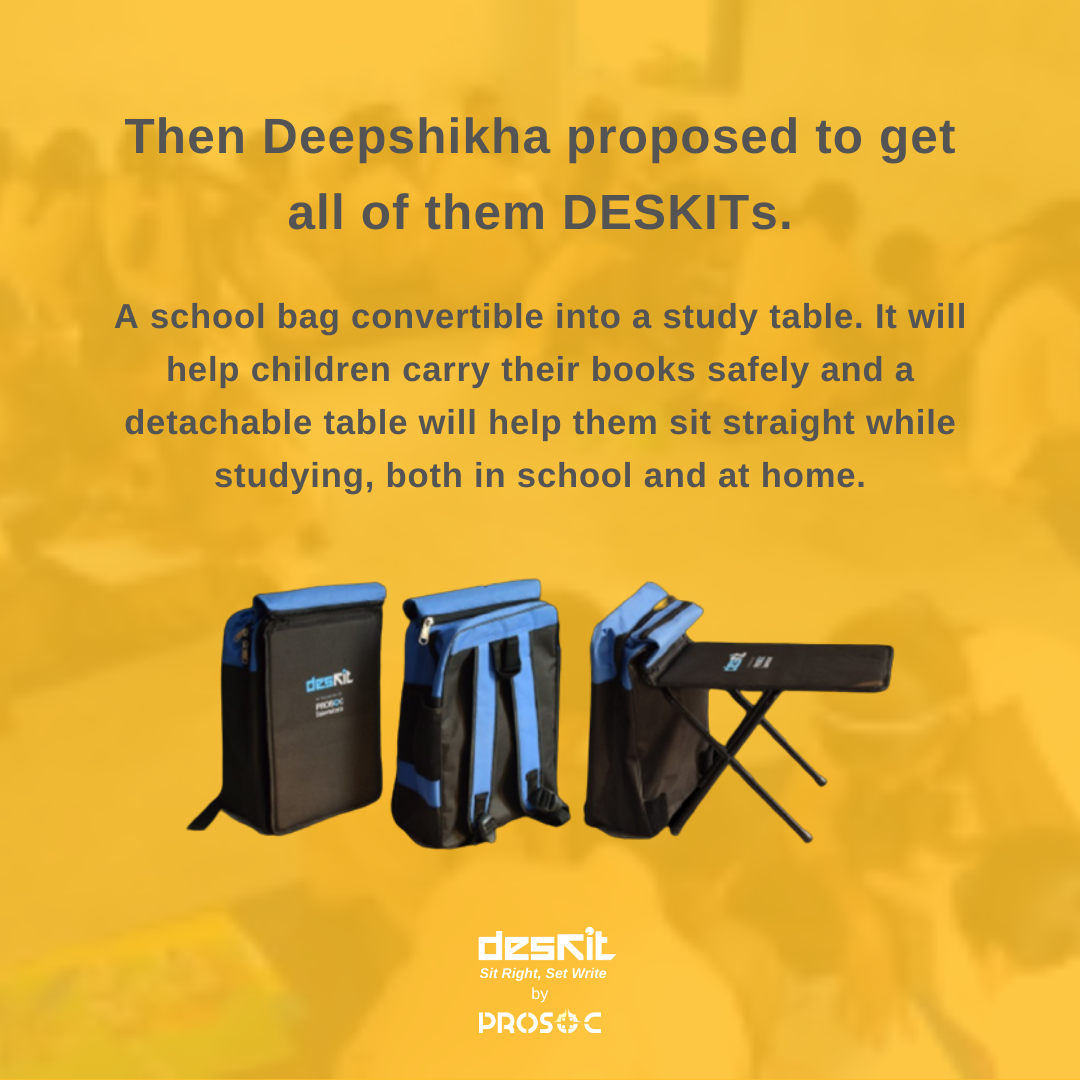 Deskit- A Portable Study Table Integrated With A School Bag | Kanpur
