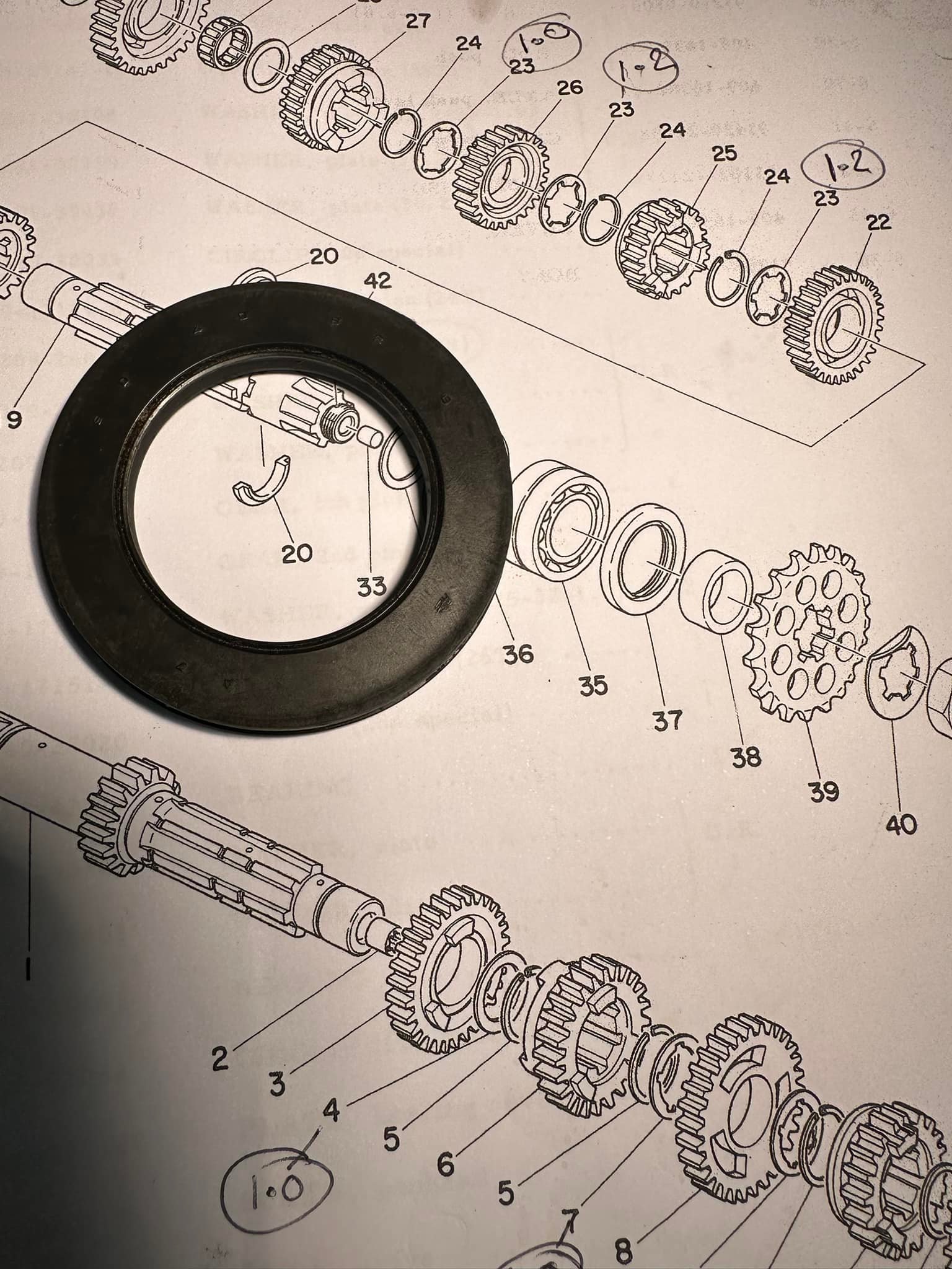 part number for 83 gpz 750 output drive shaft seal?