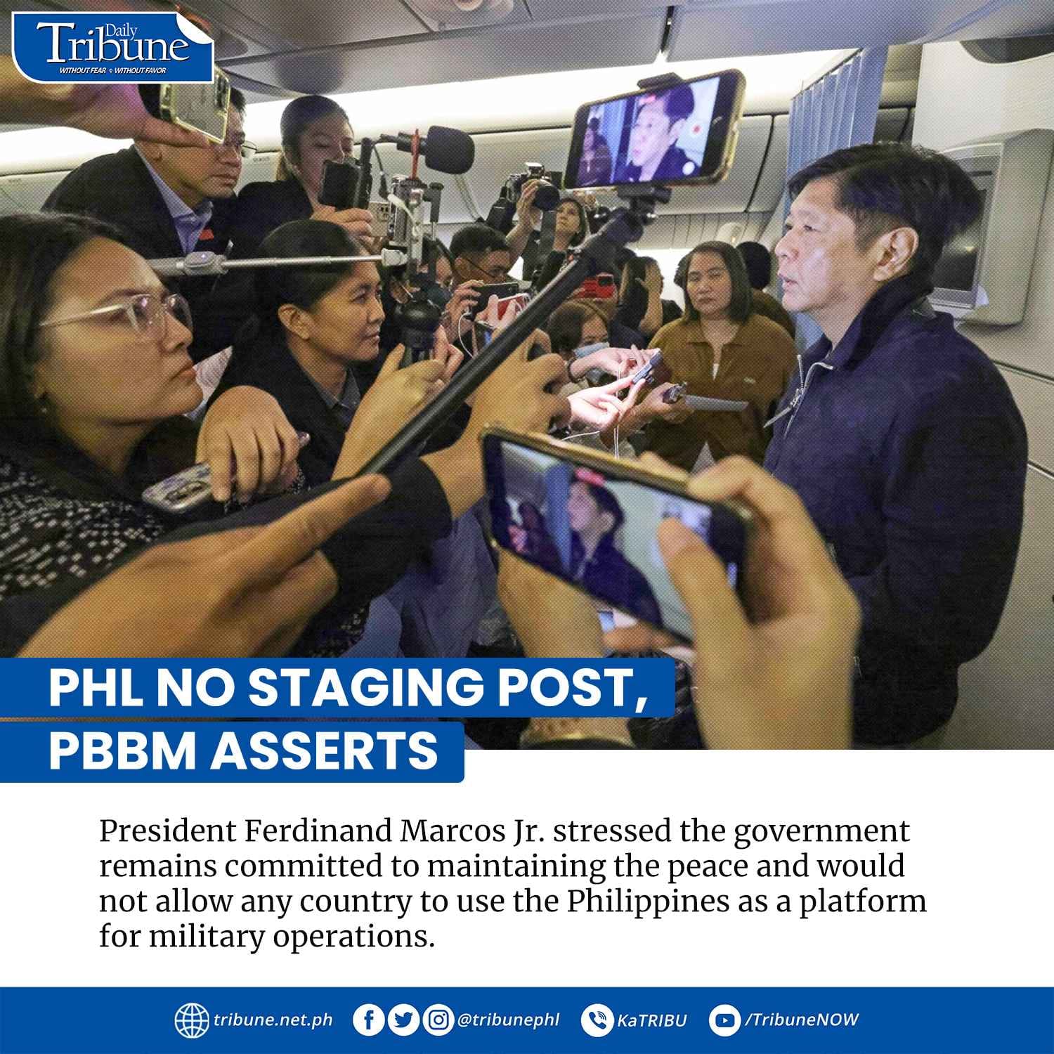 Daily Tribune - Marcos’ statement came as the Philippines...