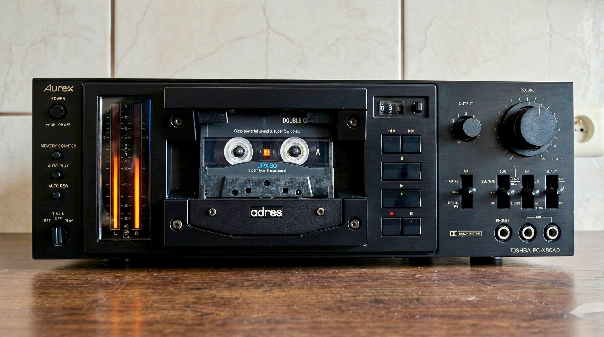 Aurex Toshiba PC-X80AD Stereo Cassette Deck (1980)