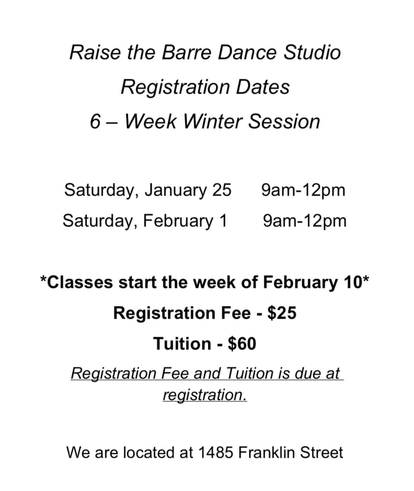 Updated schedule for our... - Raise The Barre Dance Studio | Facebook