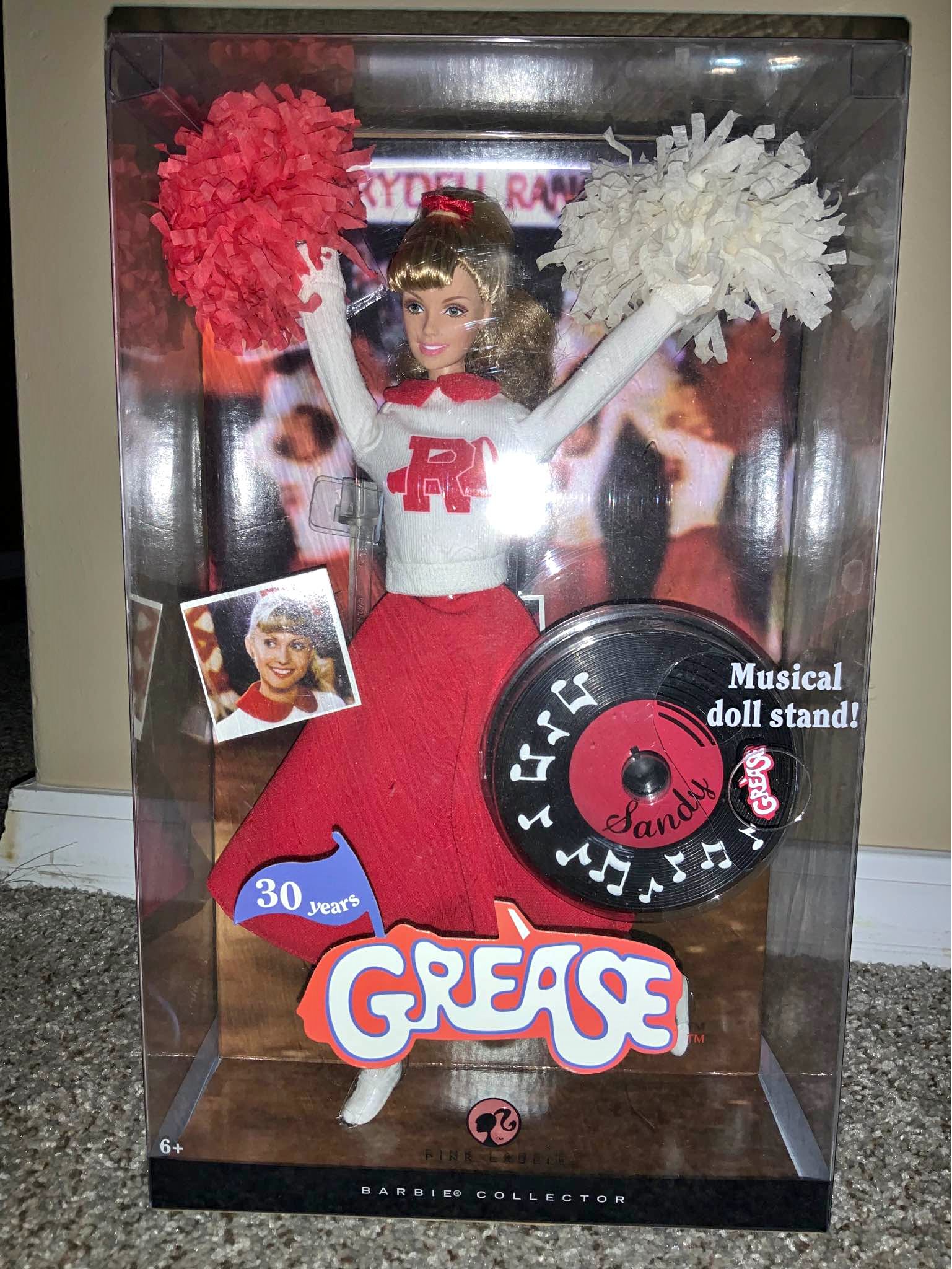 SANDY as RYDELL CHEERLEADER in GREASE BARBIE 2007 Pink Label Doll ...