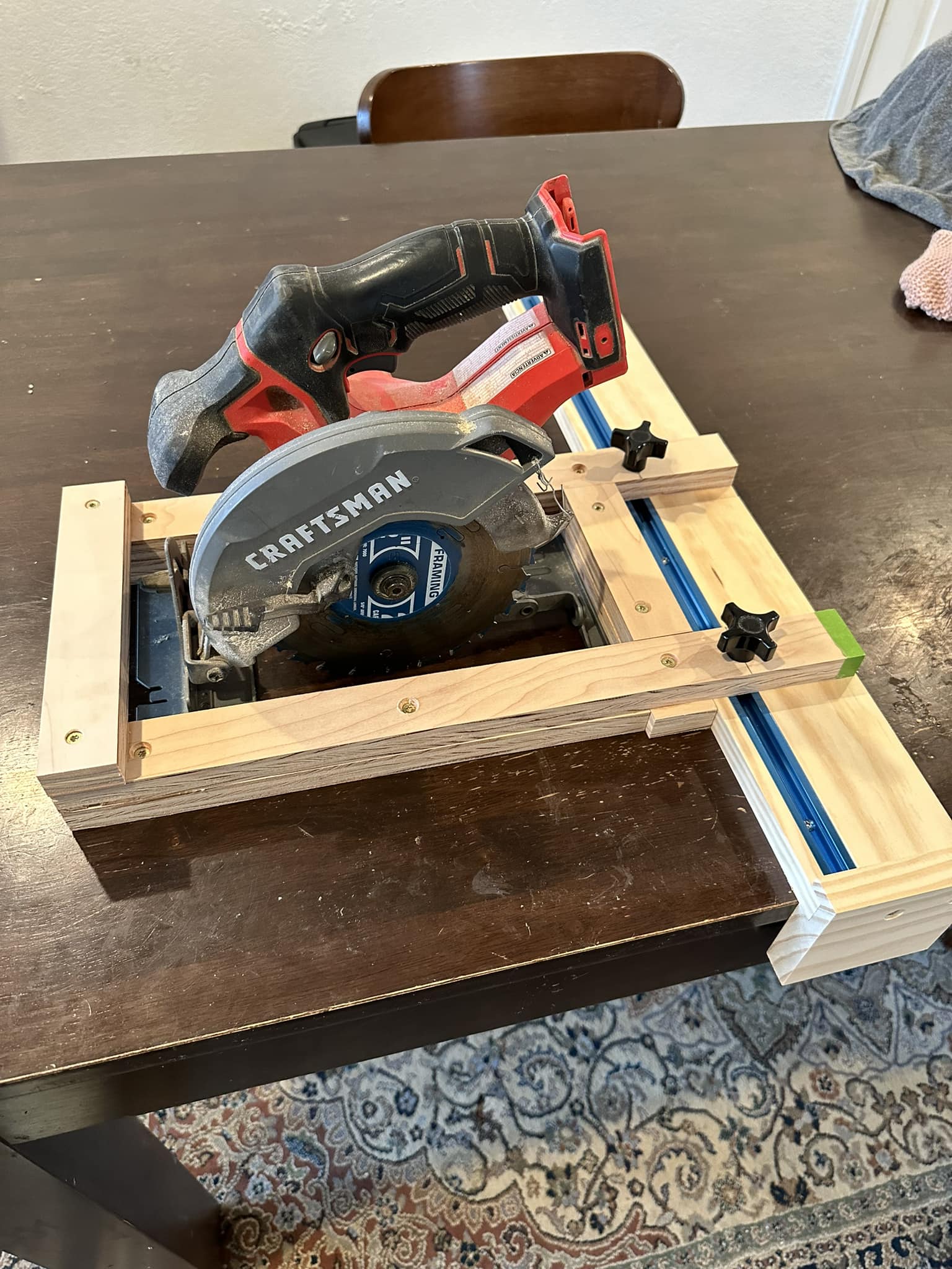 Woodworking For Beginners | Made a quick rip jig for cutting sheets ...