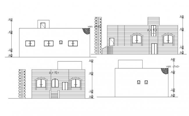 Autocadfiles - 2d CAD drawing of house building elevation... | Facebook