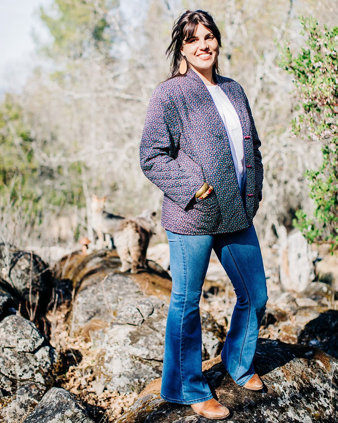 On set with Sara Grace Wallerstedt, styling one-of-a-kind vintage