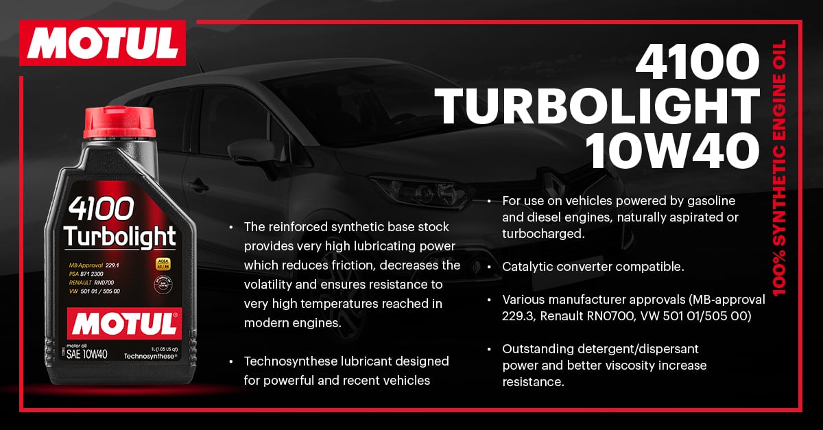 Motul 4100 10W-40 is one of the oils you've been asked about the