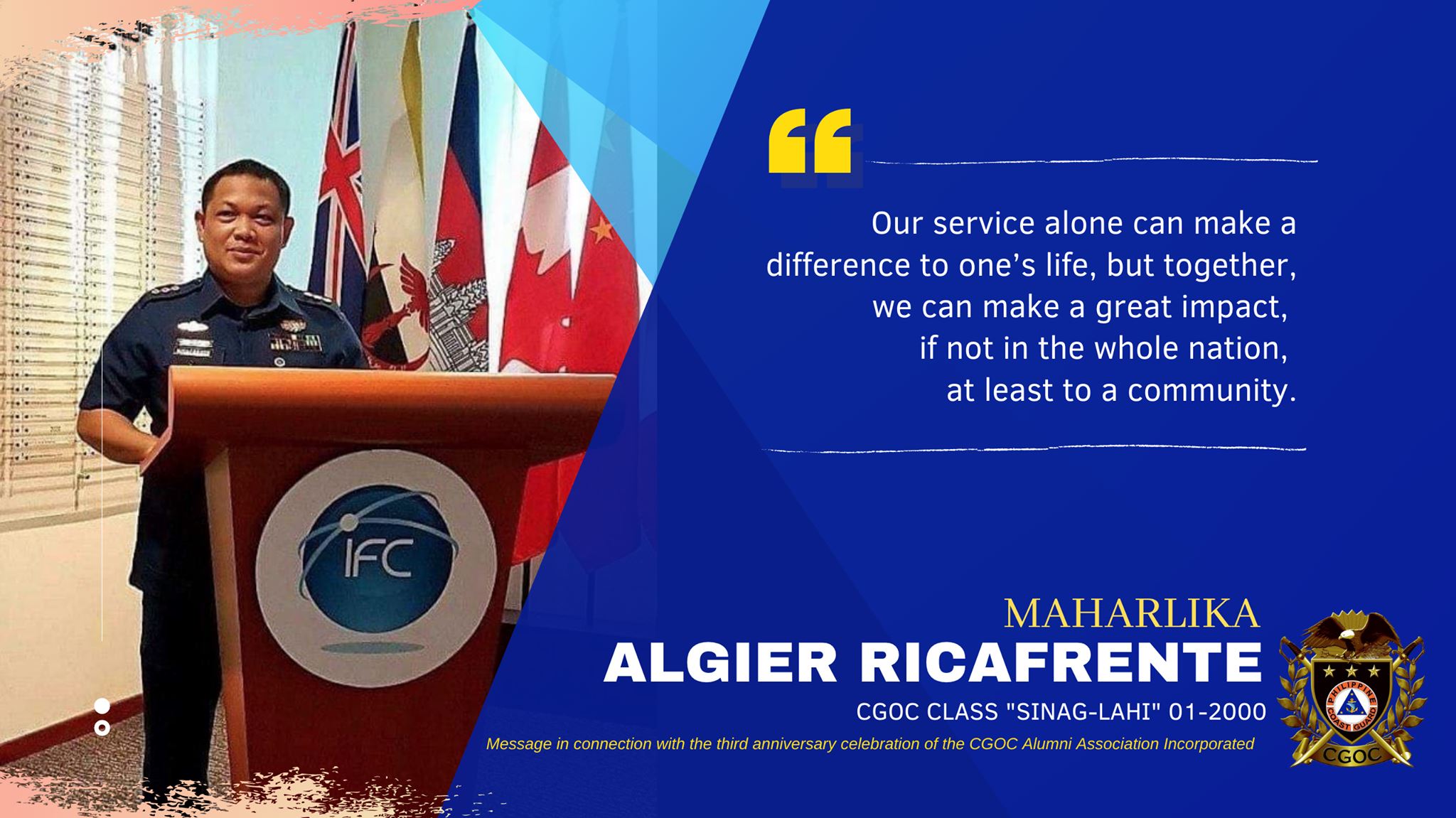 ALUMNI WORDS OF ENCOURAGEMENT: As the Coast Guard Officers’ Course ...
