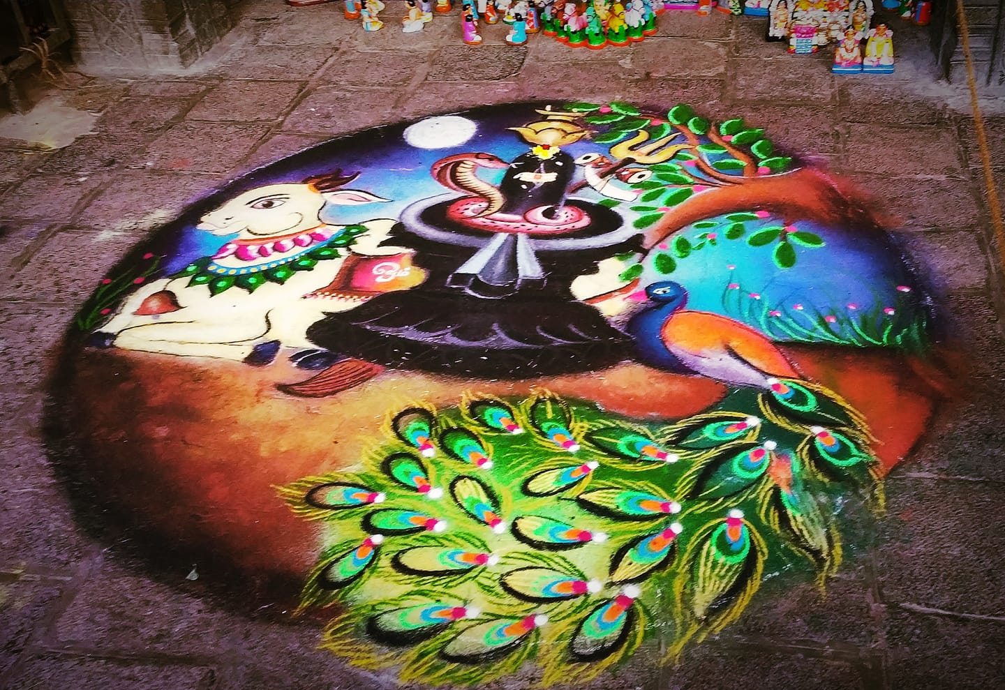 Swakshi Art - The beatiful rangoli made by dry colored...