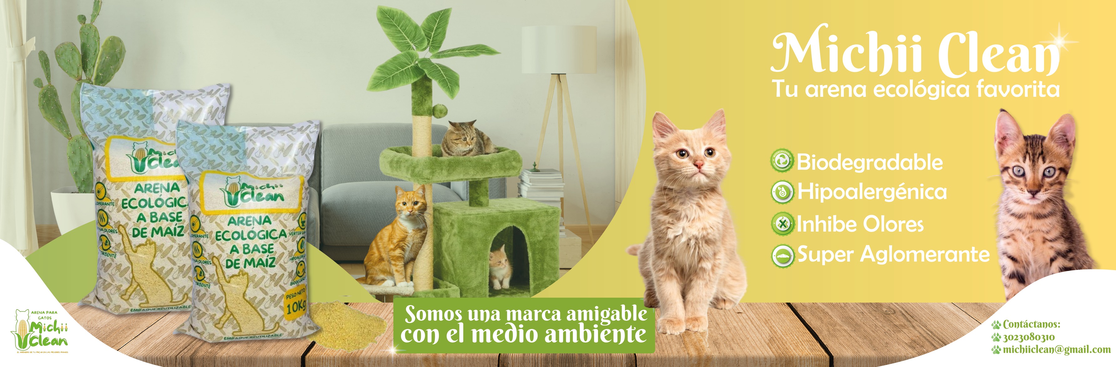 Michii Clean Arena para Gatos | Bogotá