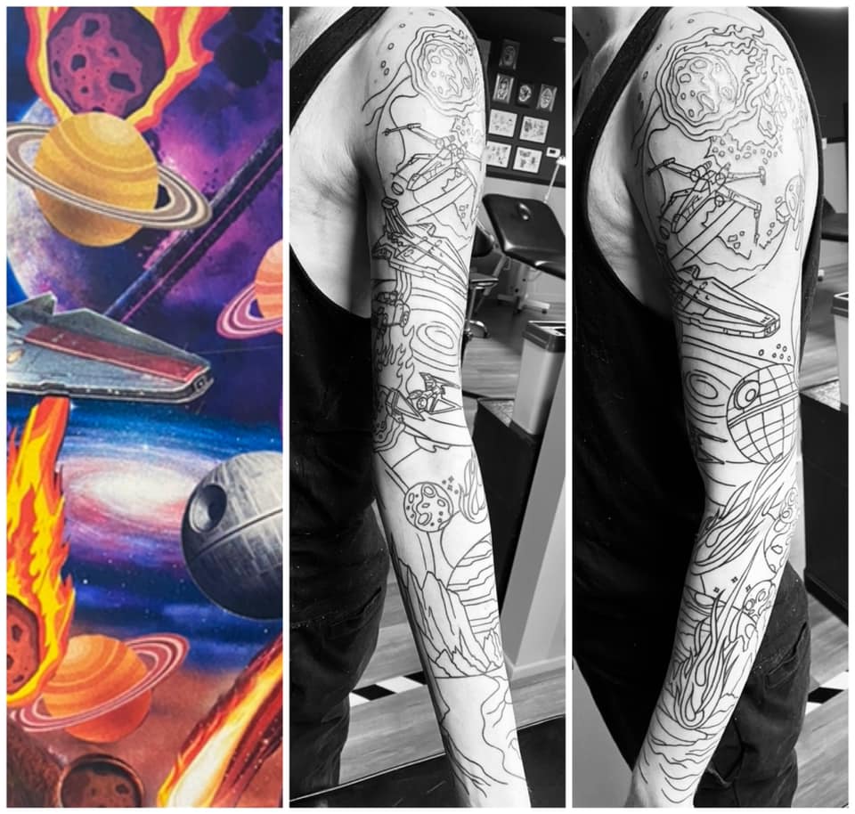 Outer Space Tattoo Sleeve